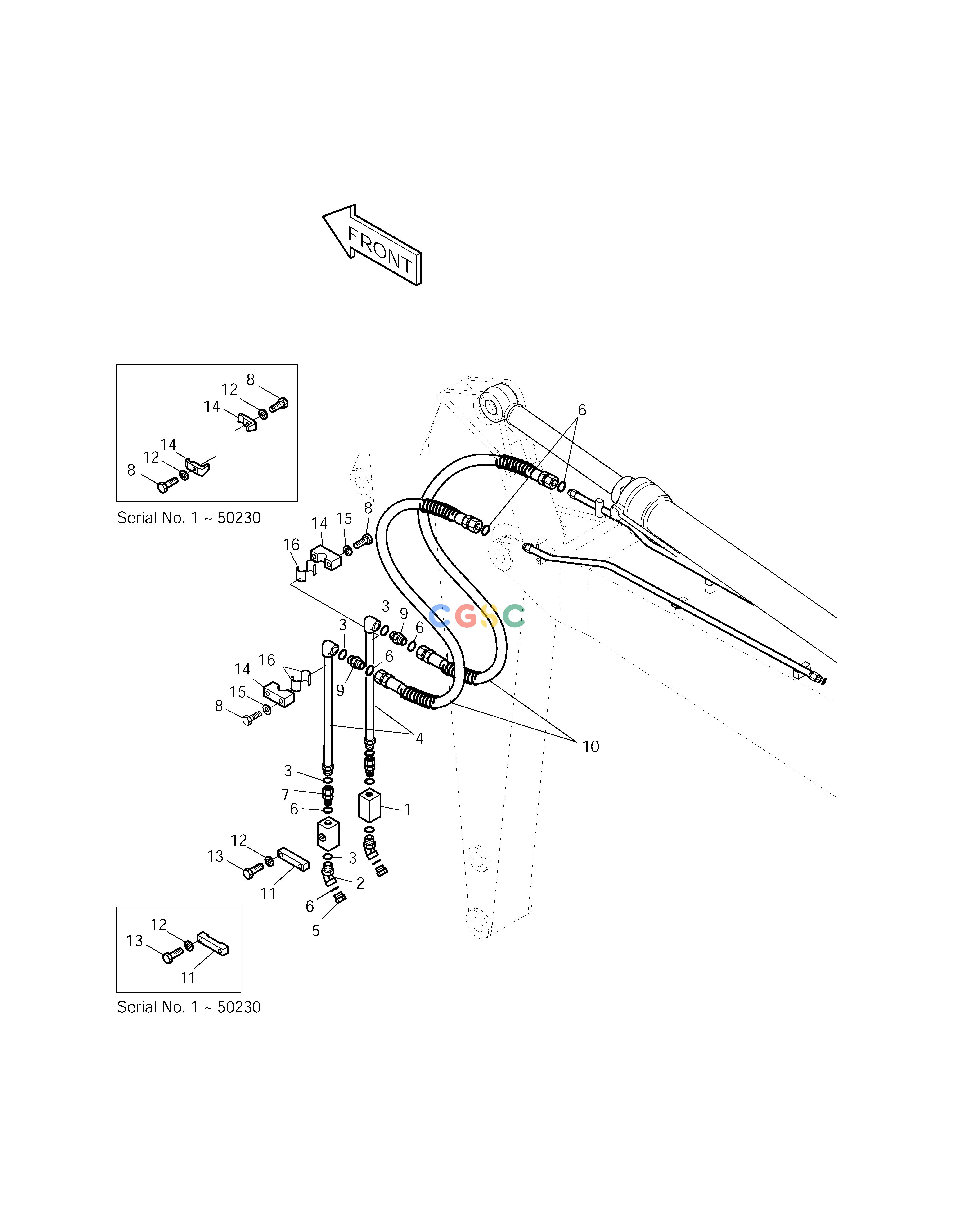 斗山零件查询ARM PIPING-ARM3.75m(ONE & TWO WAY) SOLAR 290LC-V Doosan parts catalog online