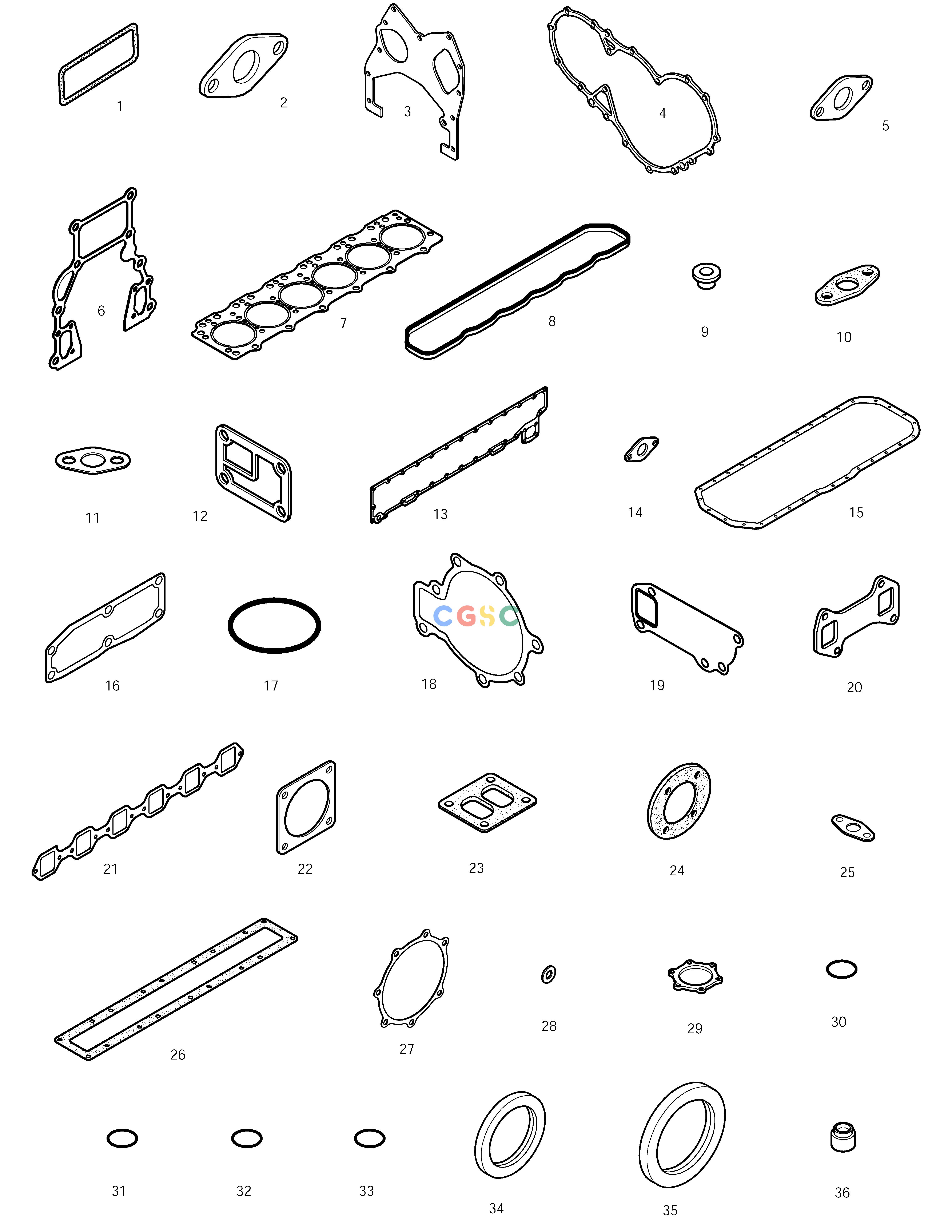 斗山零件查询OVER HAUL GASKET KIT SOLAR 220LC-V Doosan parts catalog online