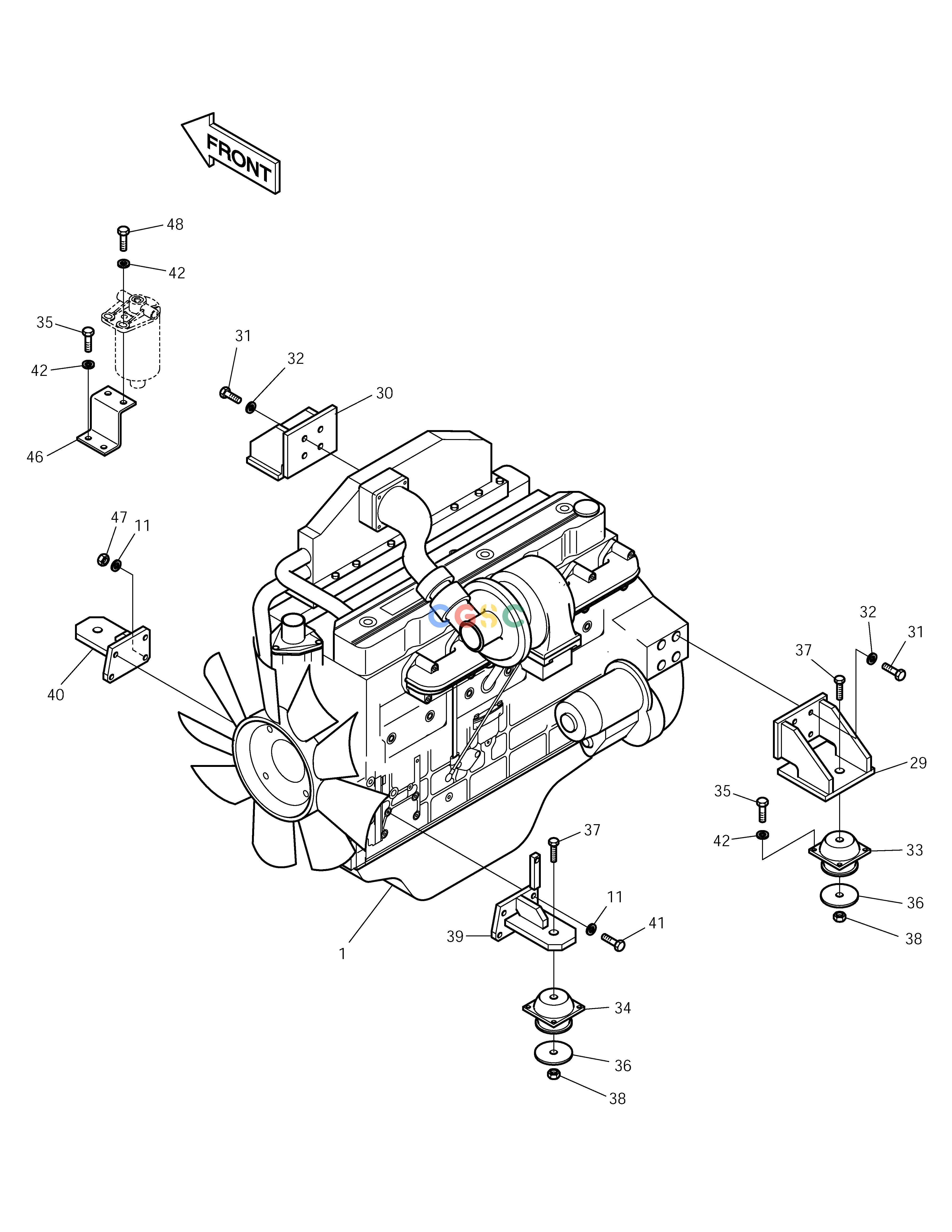 斗山零件查询ENGINE MOUNTING SOLAR 220LC-V Doosan parts catalog online