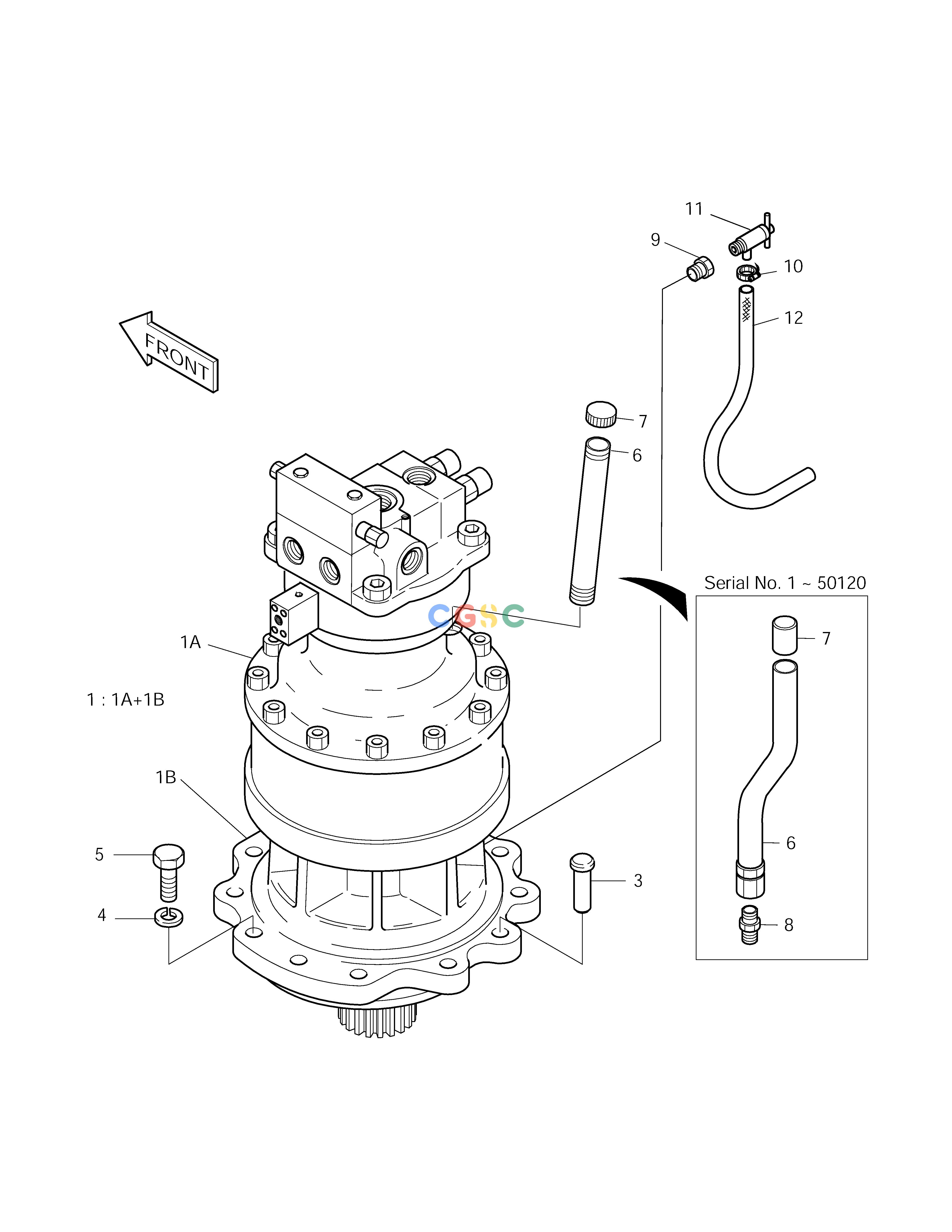 斗山零件查询SWING DEVICE ASS'Y SOLAR 220LC-V Doosan parts catalog online