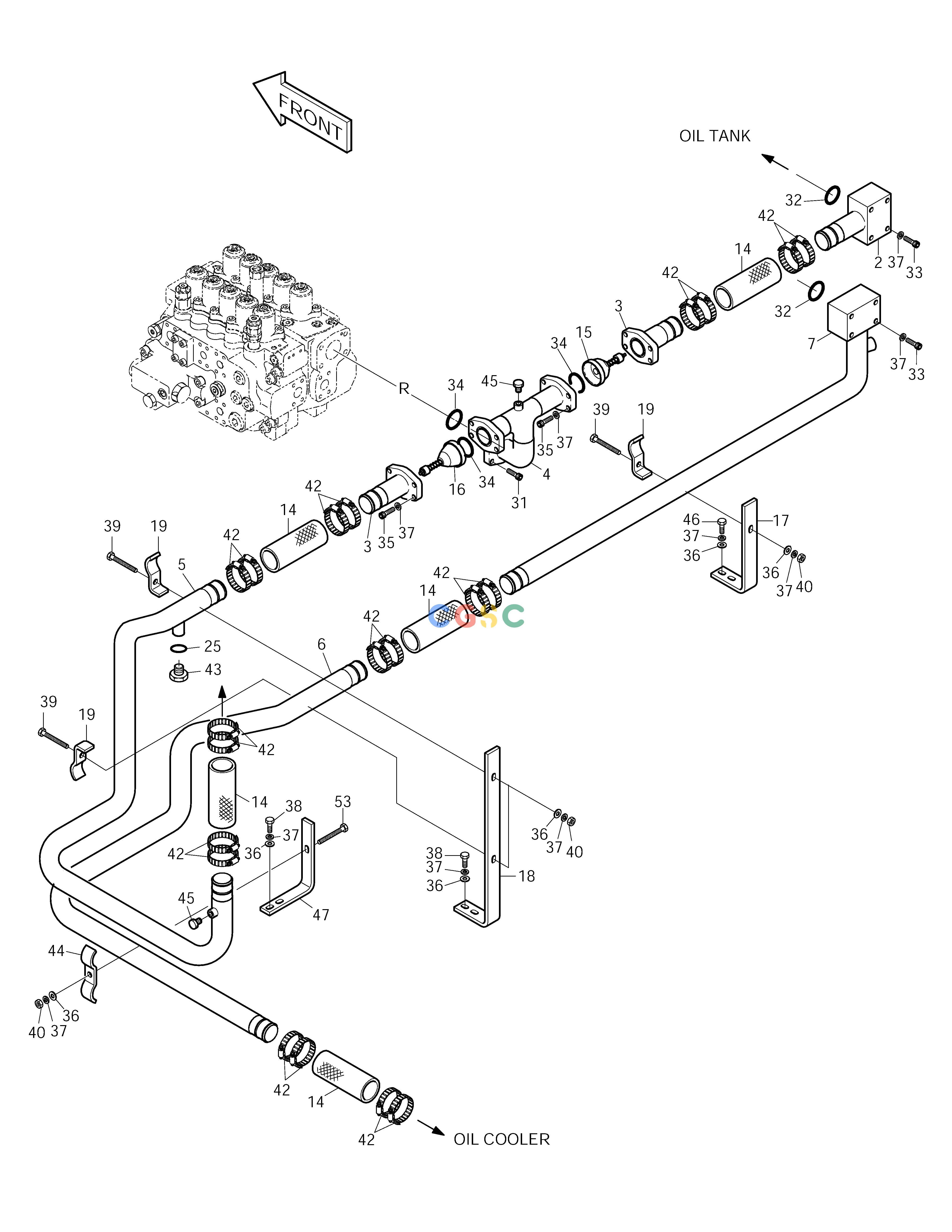 斗山零件查询OIL COOLER PIPING(1) SOLAR 220LC-V Doosan parts catalog online