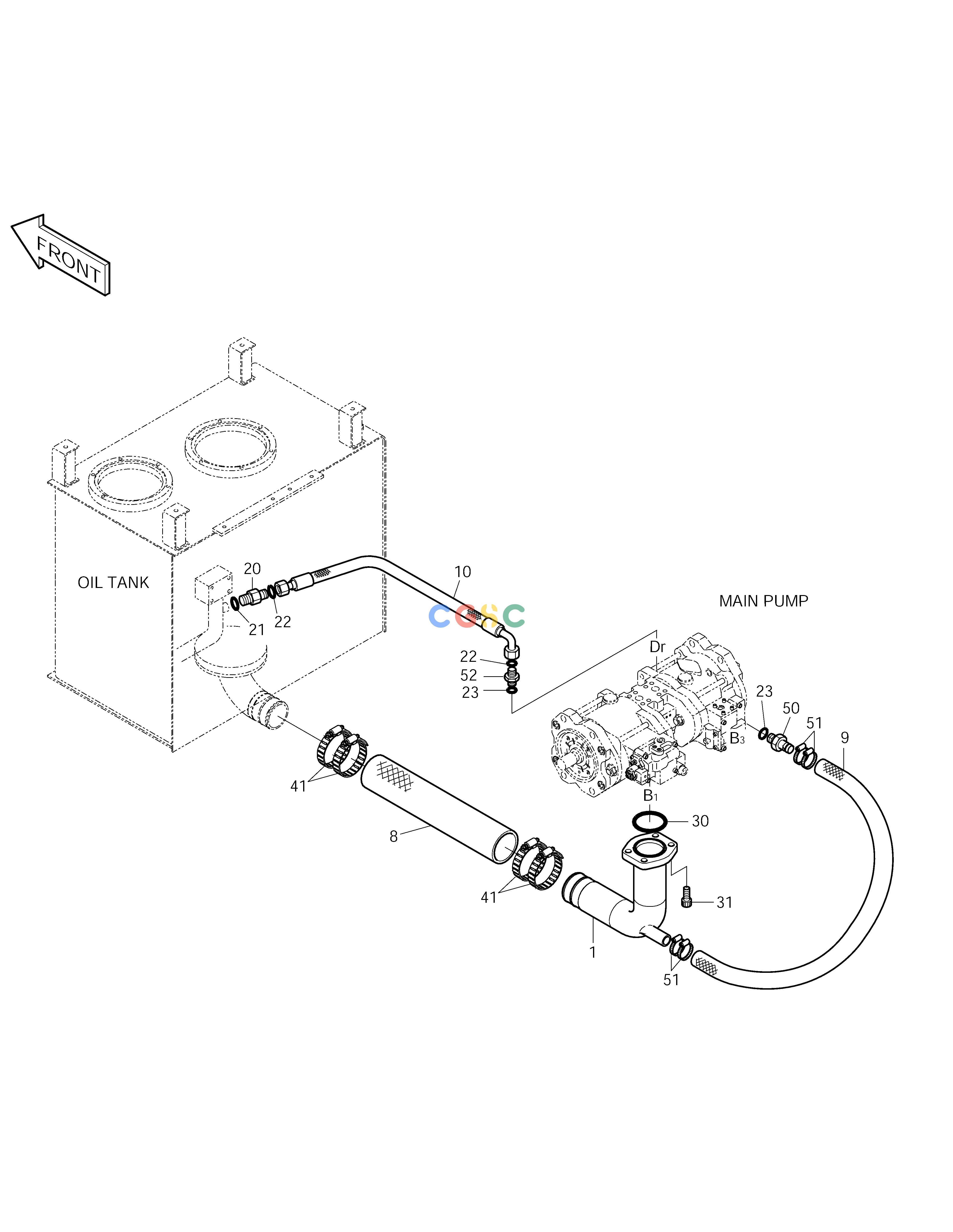 斗山零件查询OIL COOLER PIPING(2) SOLAR 220LC-V Doosan parts catalog online