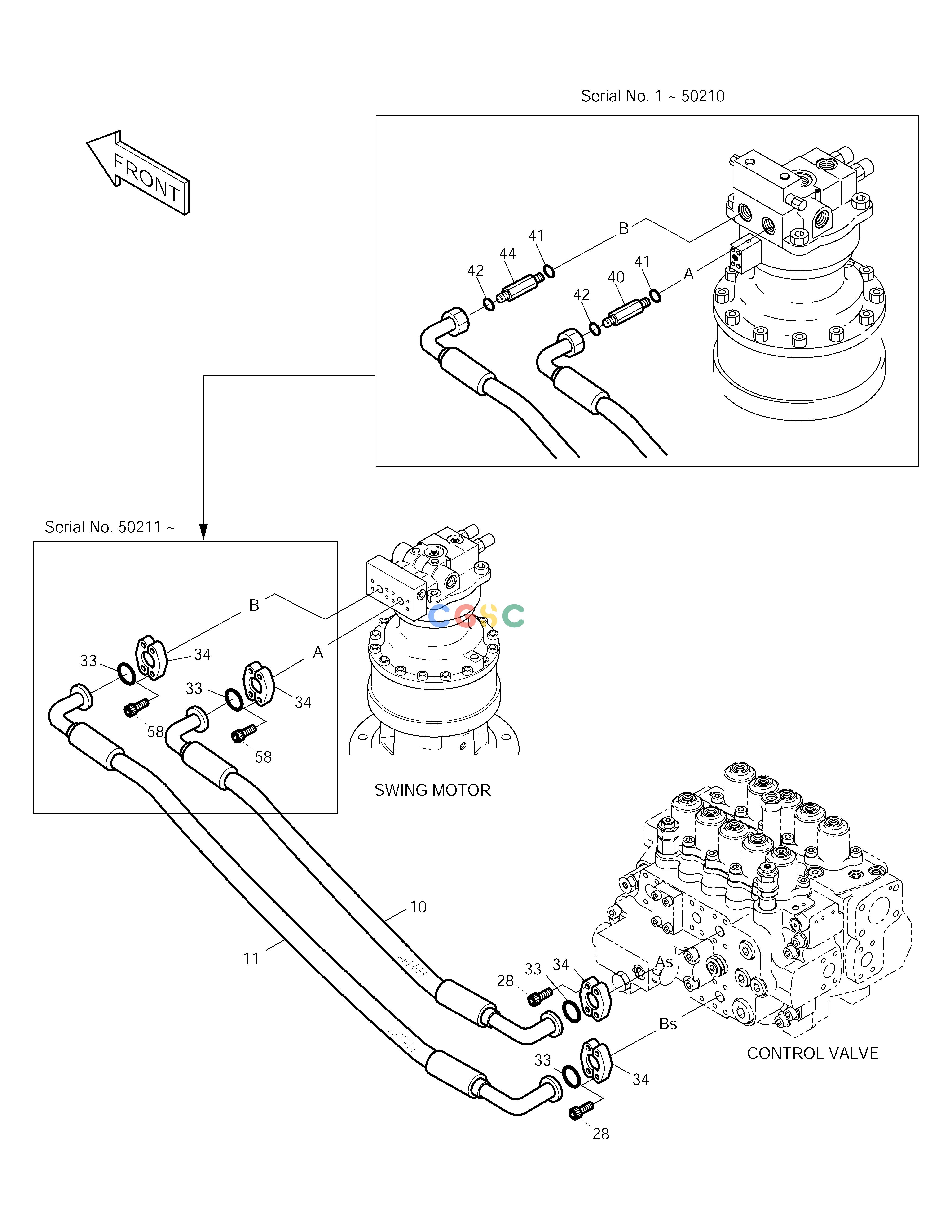 斗山零件查询MAIN PIPING(4)-SWING SOLAR 220LC-V Doosan parts catalog online