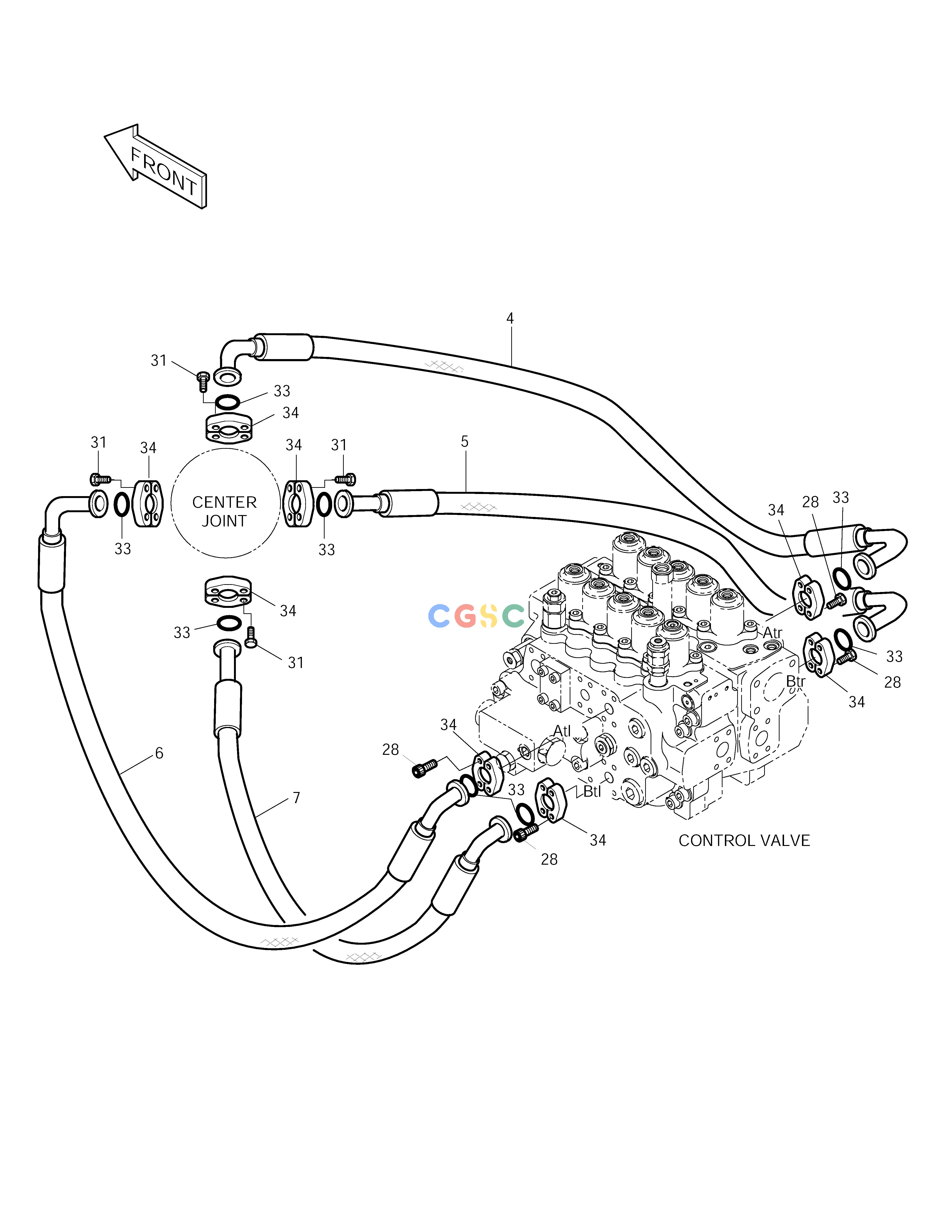 斗山零件查询MAIN PIPING(5)-TRAVEL SOLAR 220LC-V Doosan parts catalog online