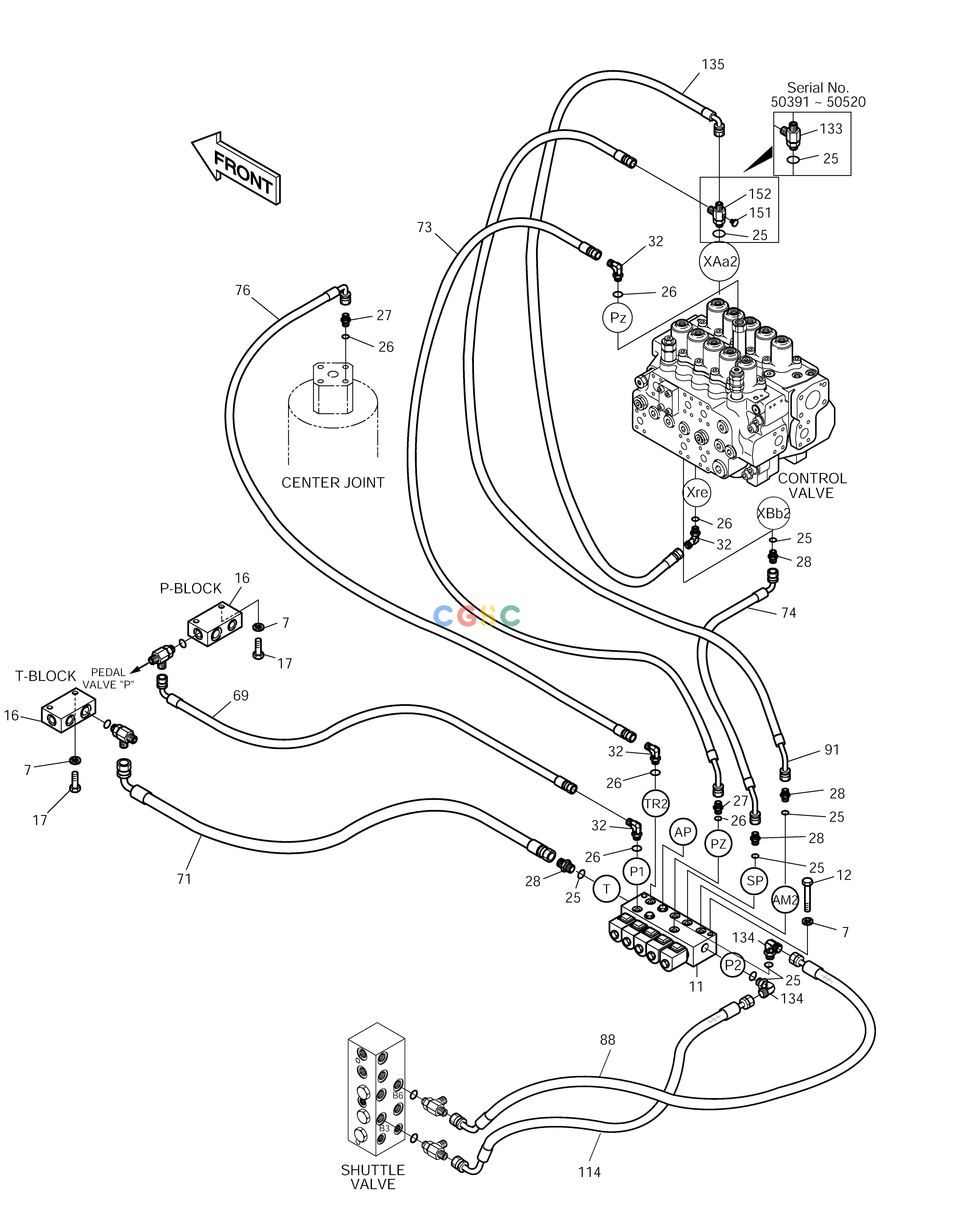 斗山零件查询PILOT PIPING(3-1) SOLAR 220LC-V Doosan parts catalog online
