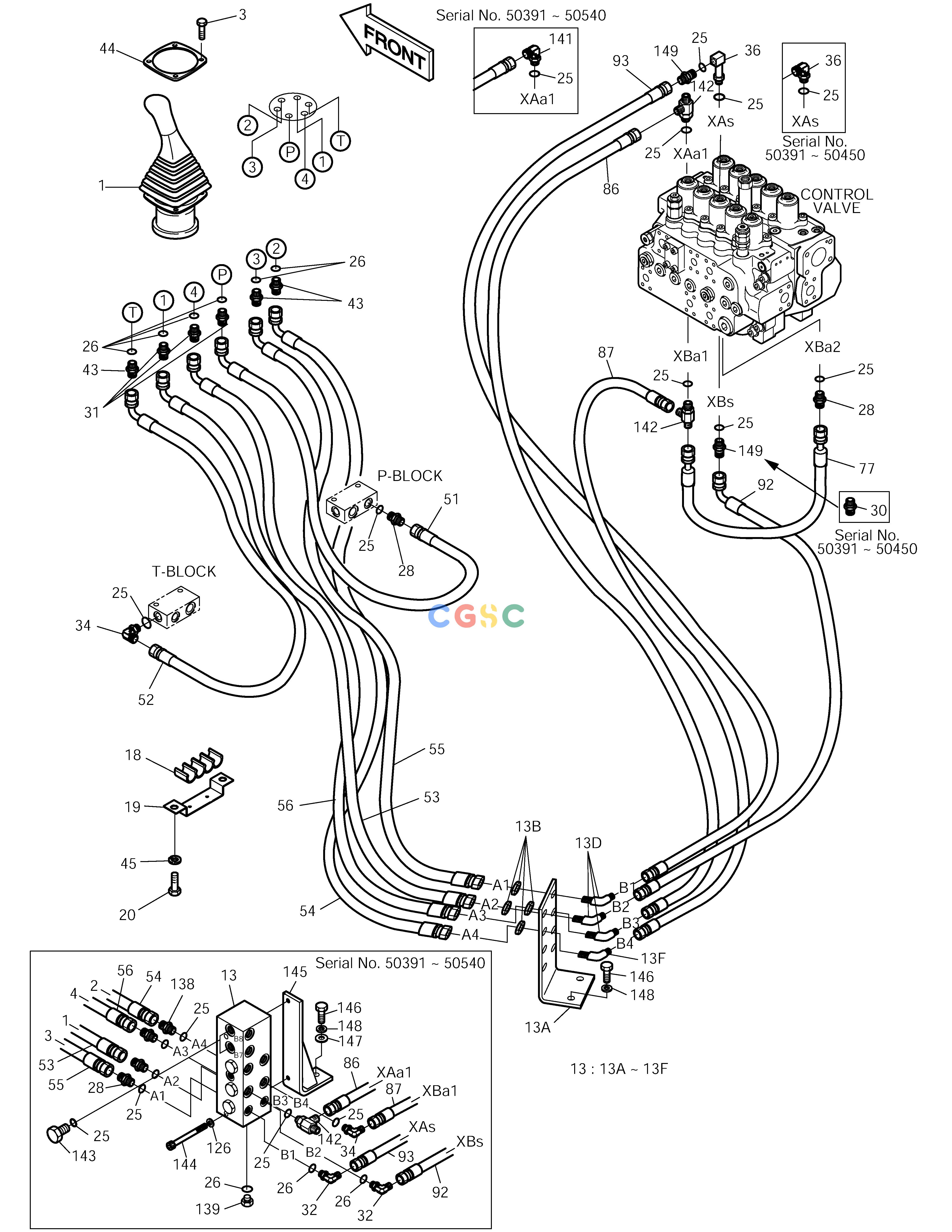 斗山零件查询PILOT PIPING(4-1) SOLAR 220LC-V Doosan parts catalog online