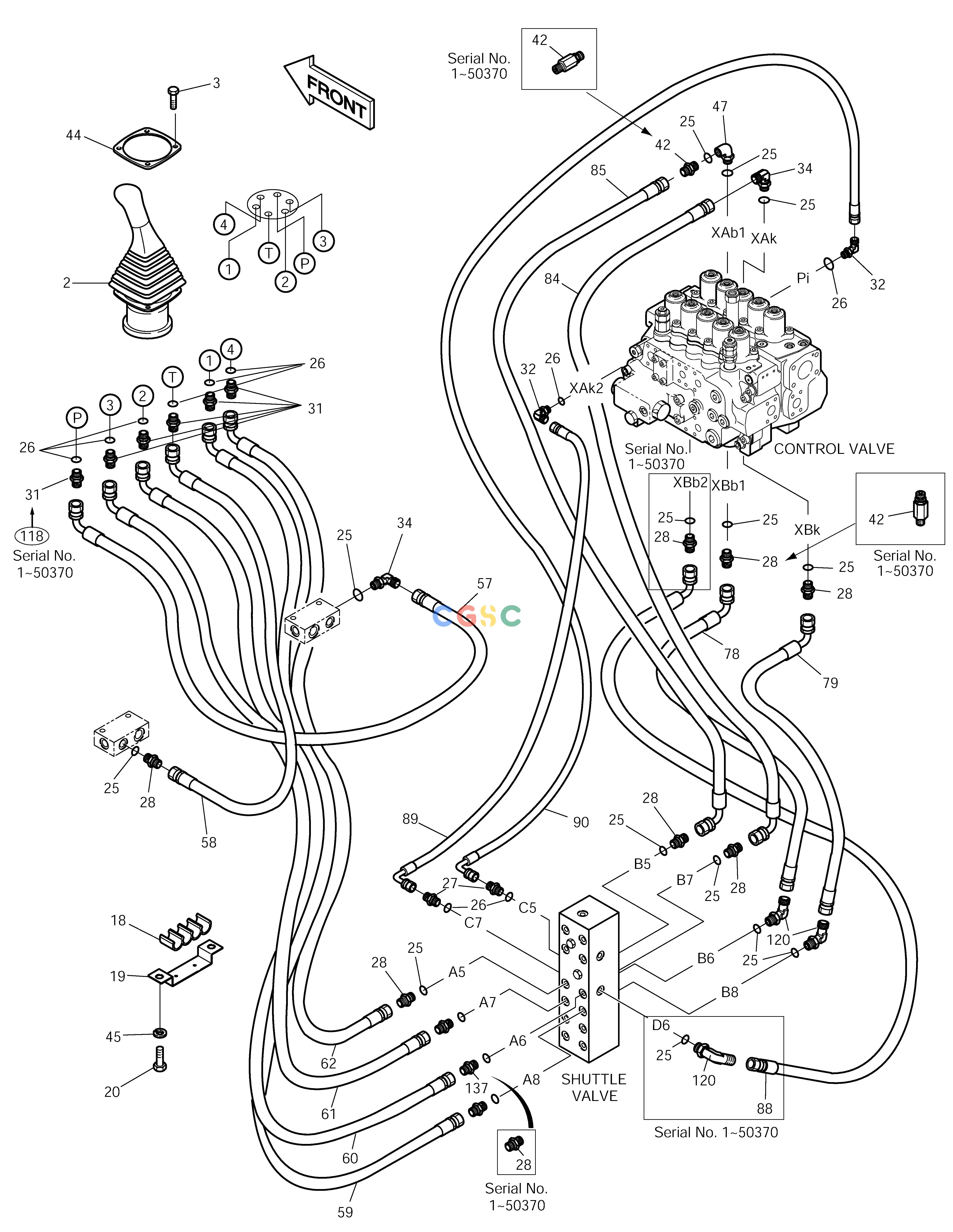 斗山零件查询PILOT PIPING(5) SOLAR 220LC-V Doosan parts catalog online