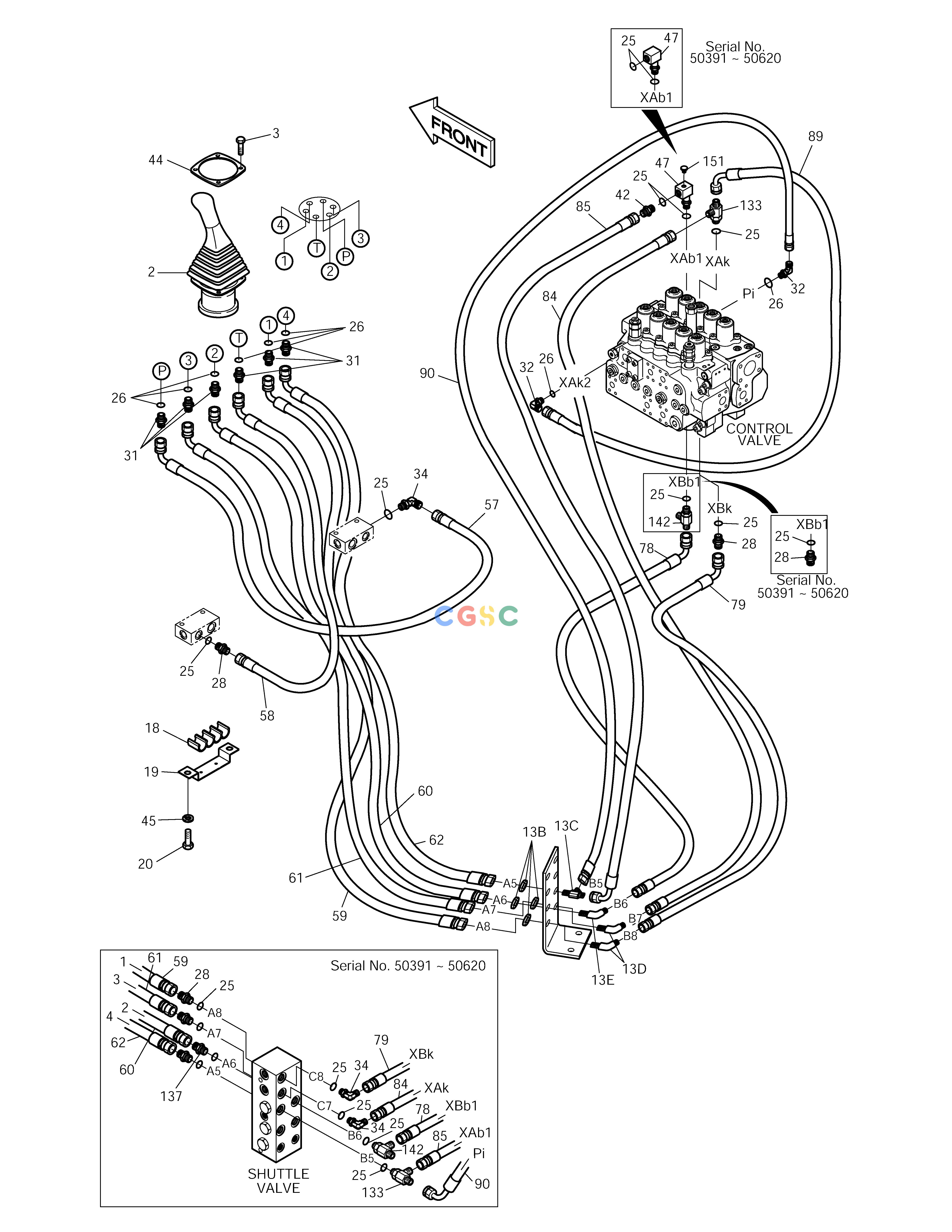 斗山零件查询PILOT PIPING(5-1) SOLAR 220LC-V Doosan parts catalog online