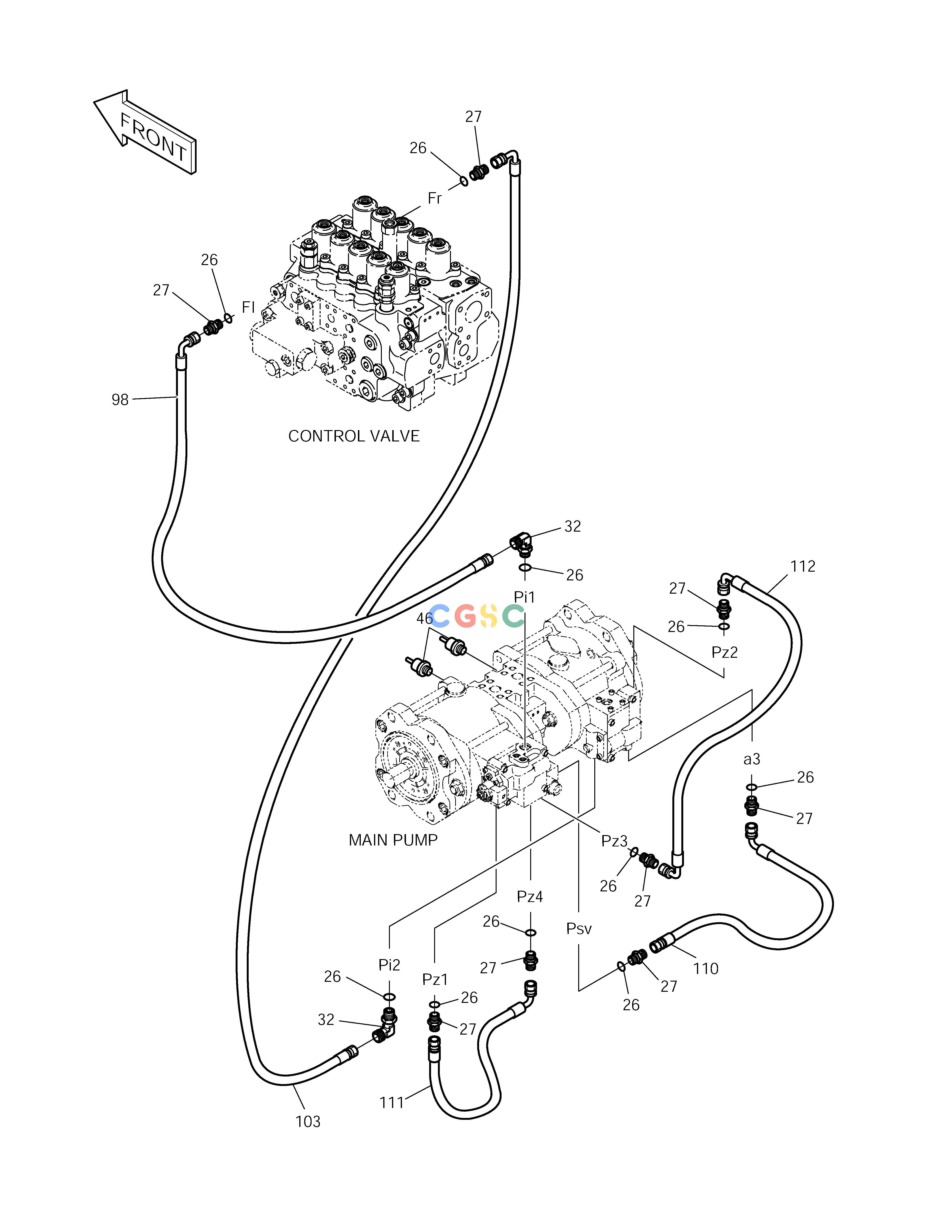 斗山零件查询PILOT PIPING(9) SOLAR 220LC-V Doosan parts catalog online
