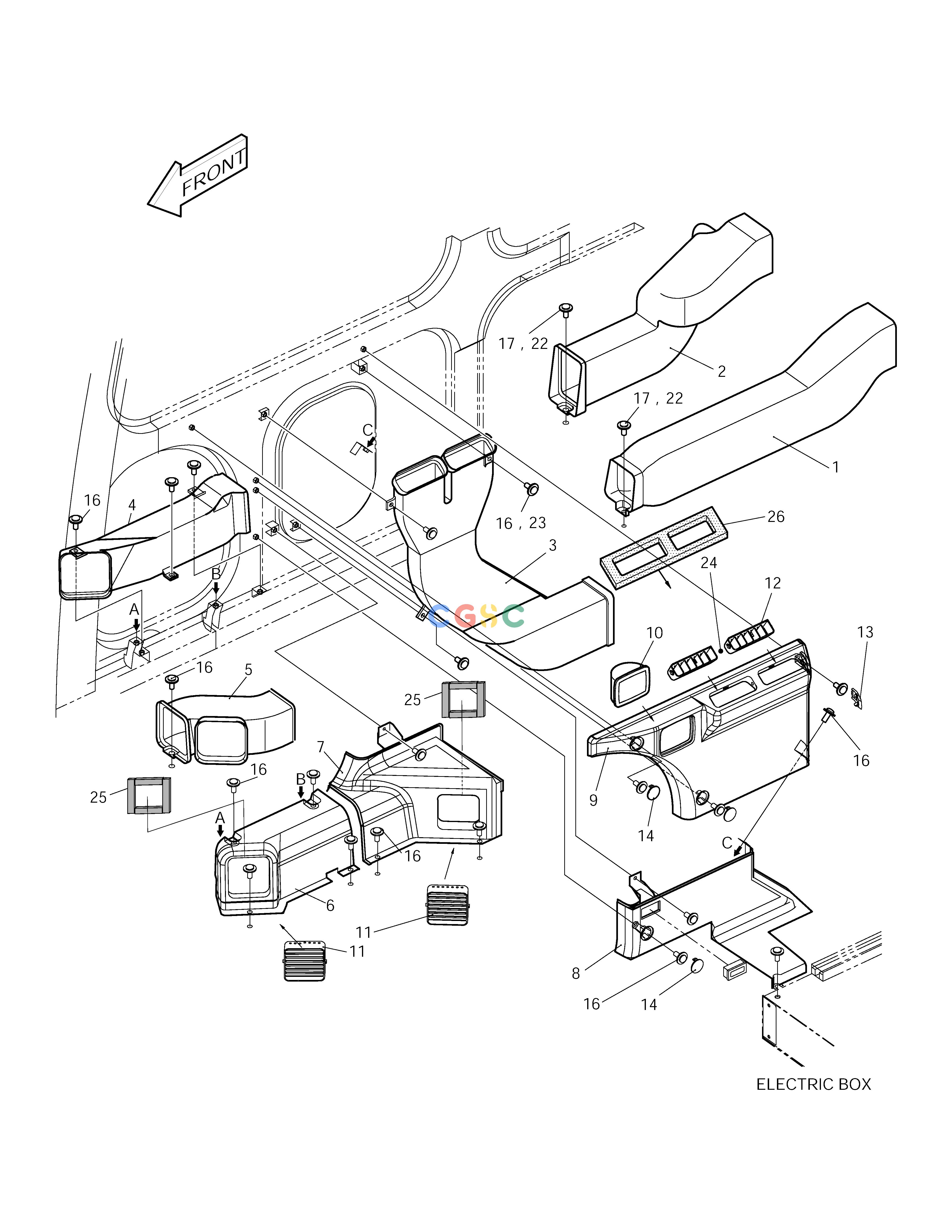 斗山零件查询DUCT COVER ASS'Y SOLAR 220LC-V Doosan parts catalog online