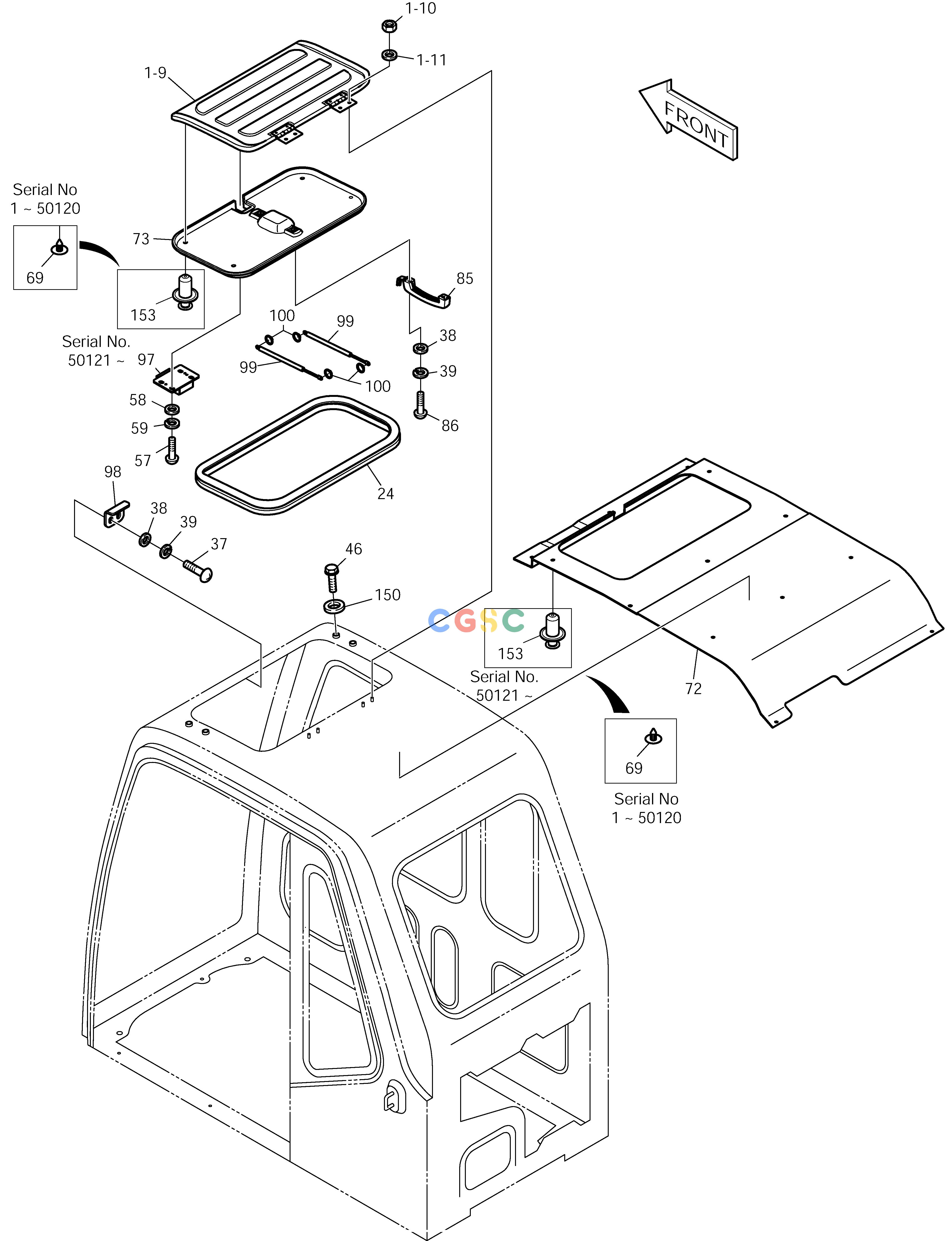 斗山零件查询CABIN(4) SOLAR 220LC-V Doosan parts catalog online