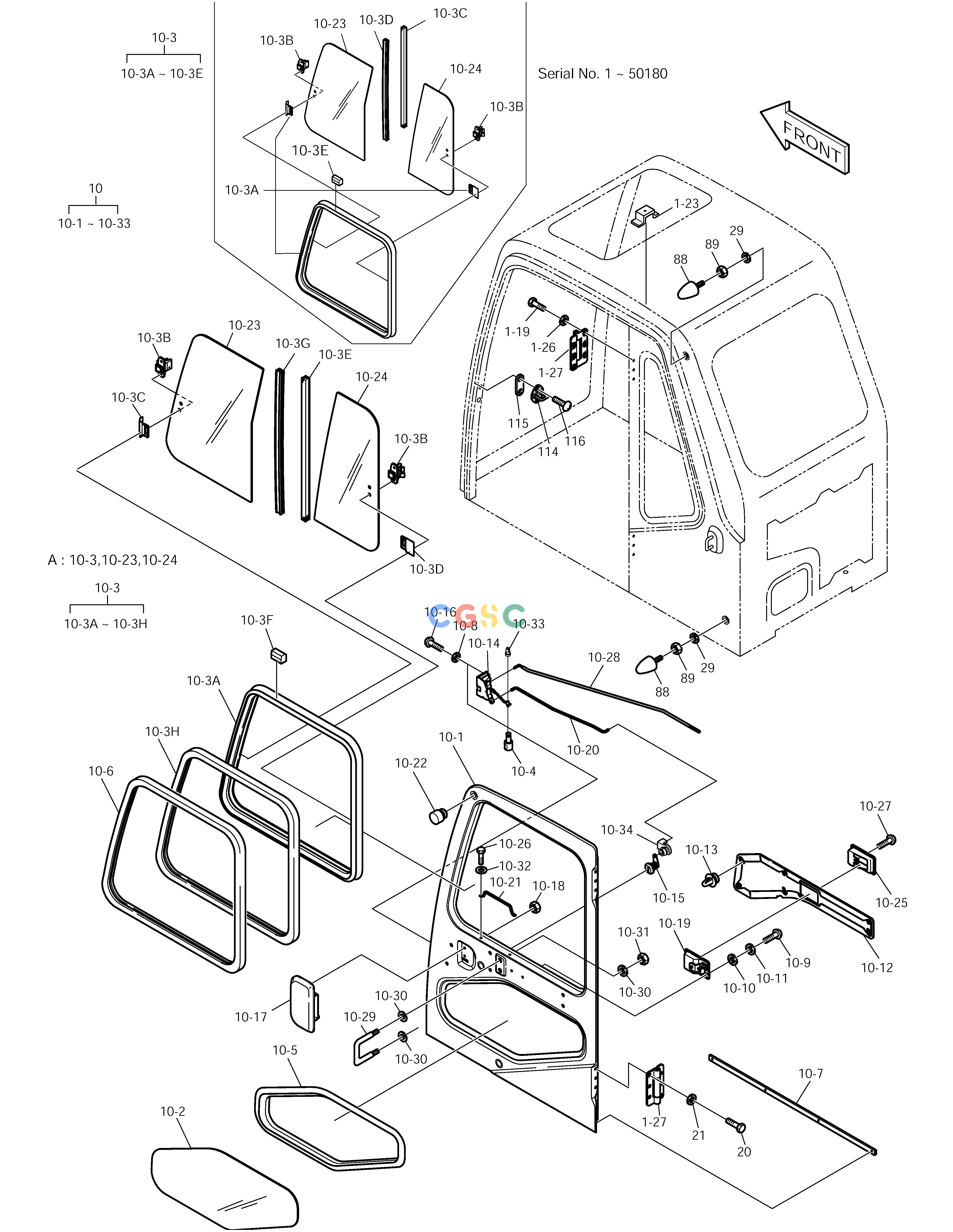 斗山零件查询CABIN(5) SOLAR 220LC-V Doosan parts catalog online
