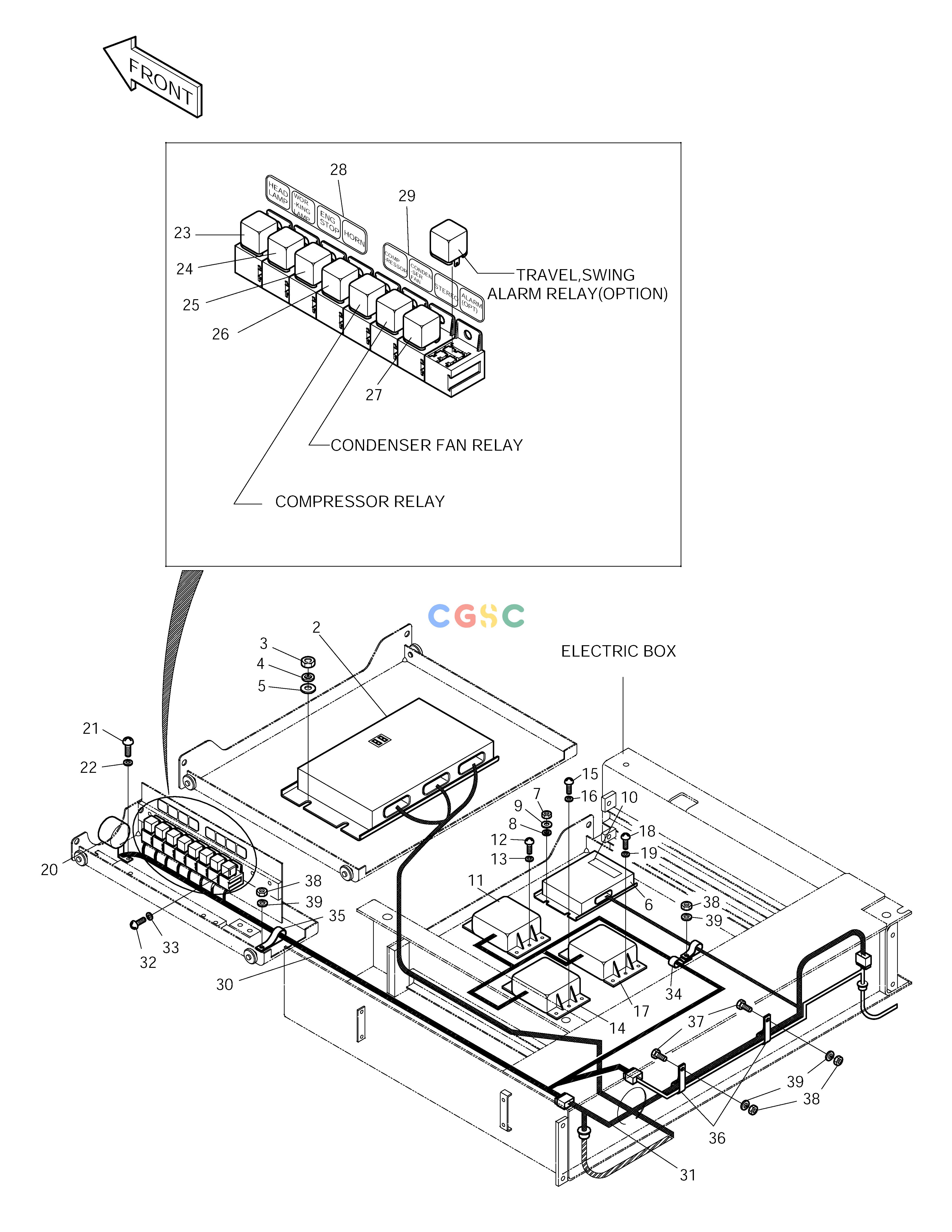 斗山零件查询ELECTRIC BOX ASS'Y (2) SOLAR 220LC-V Doosan parts catalog online