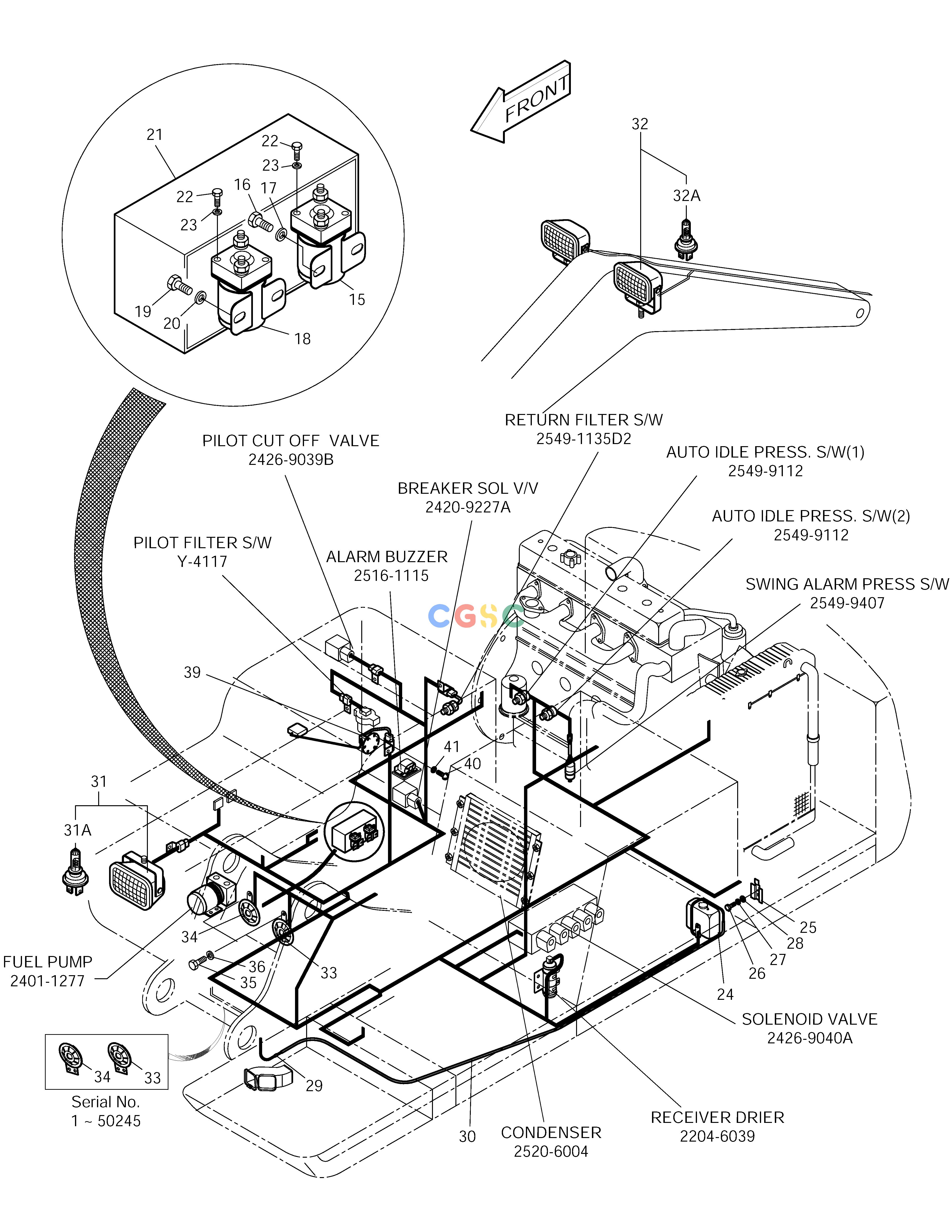 斗山零件查询ELECTRIC PARTS (6)-RELATED PARTS SOLAR 220LC-V Doosan parts catalog online