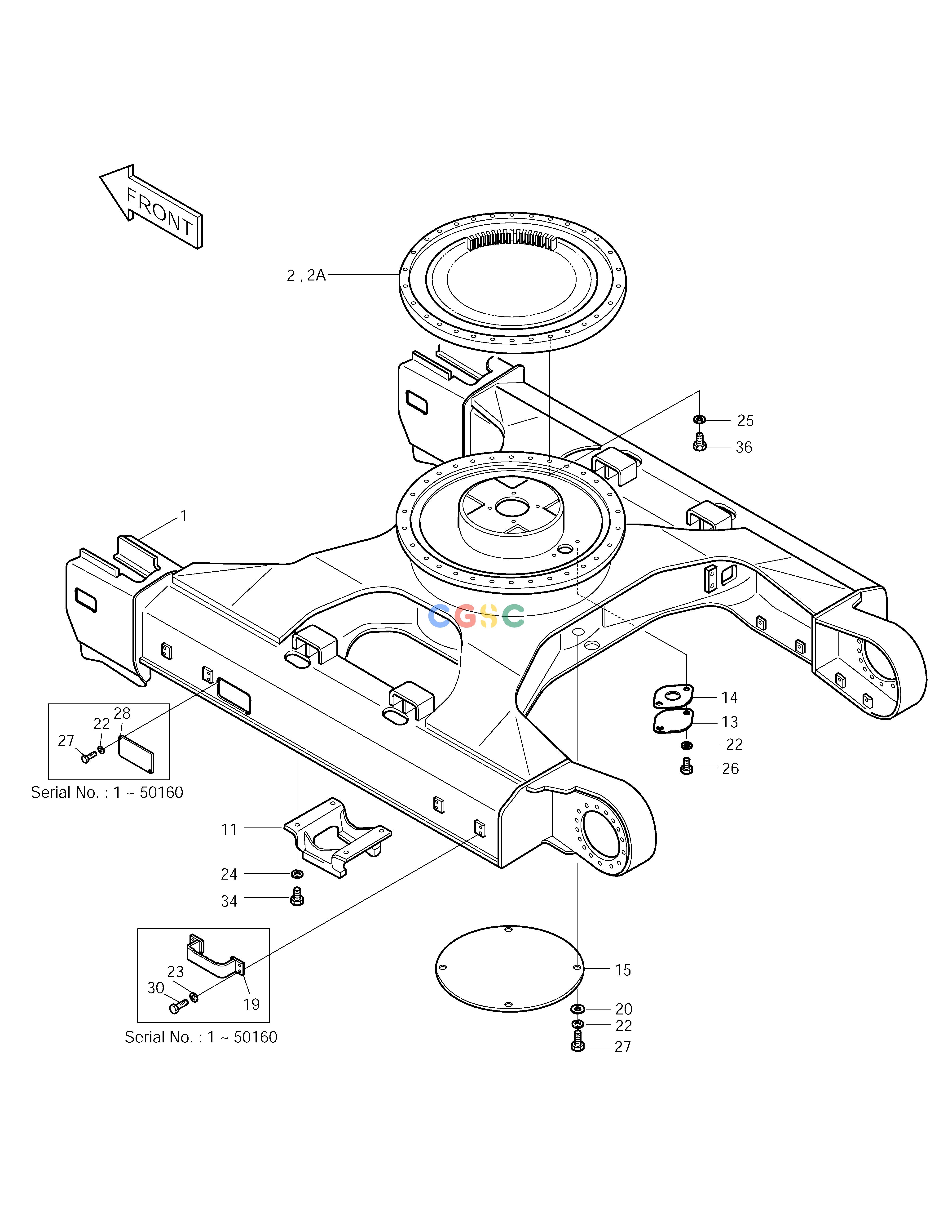 斗山零件查询TRACK FRAME SOLAR 220LC-V Doosan parts catalog online