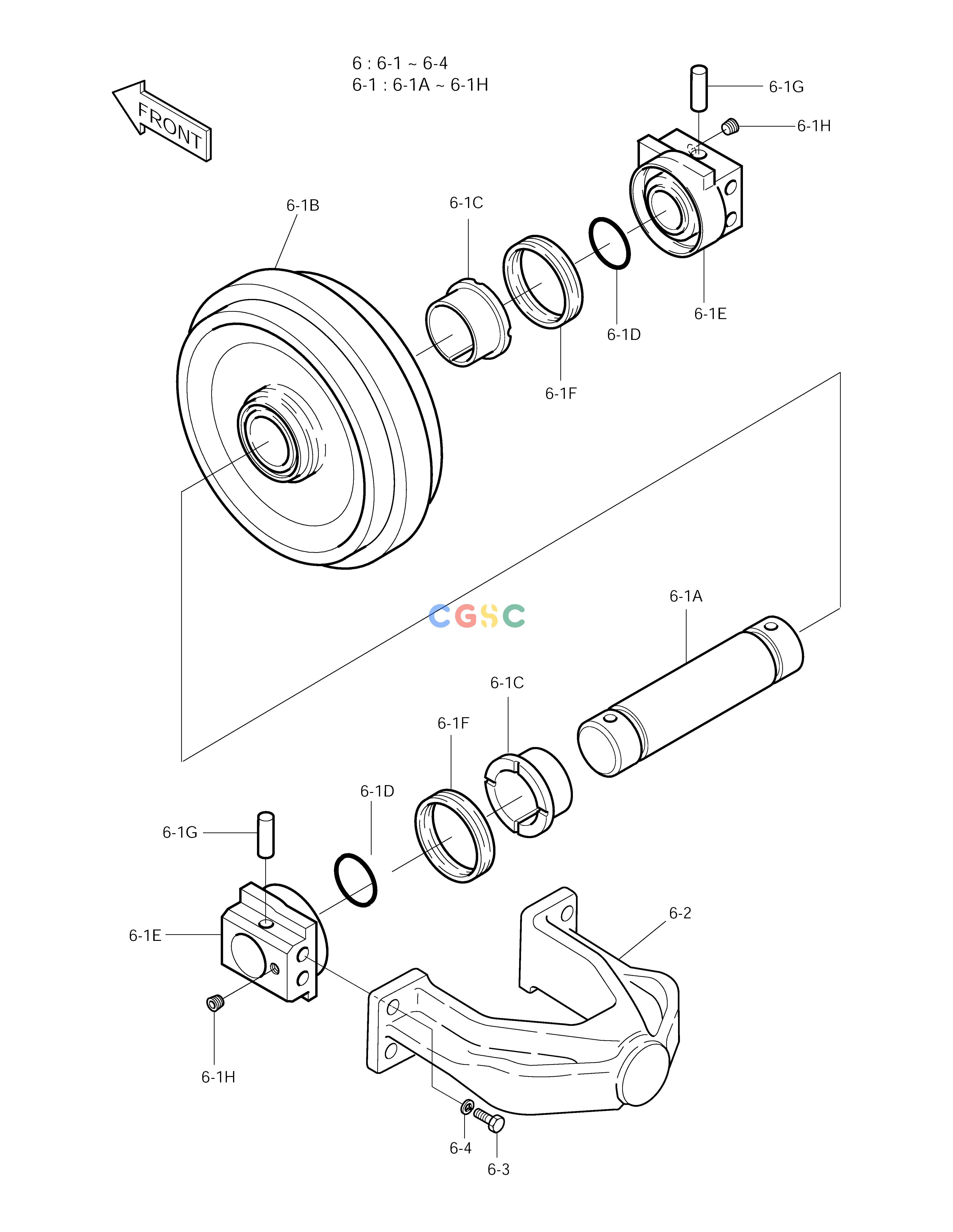 斗山零件查询IDLER SOLAR 220LC-V Doosan parts catalog online