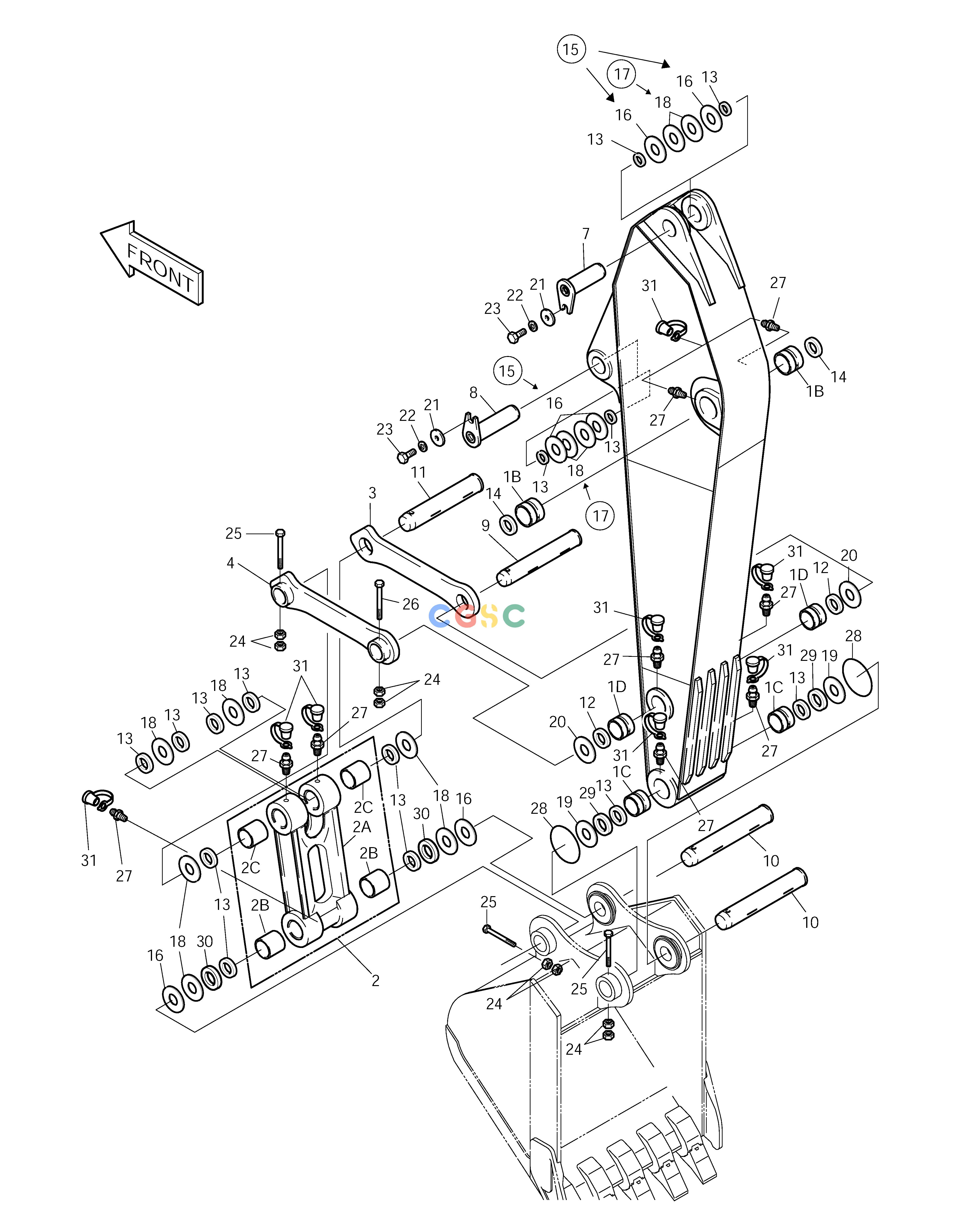 斗山零件查询ARM ASS'Y-2.9m SOLAR 220LC-V Doosan parts catalog online
