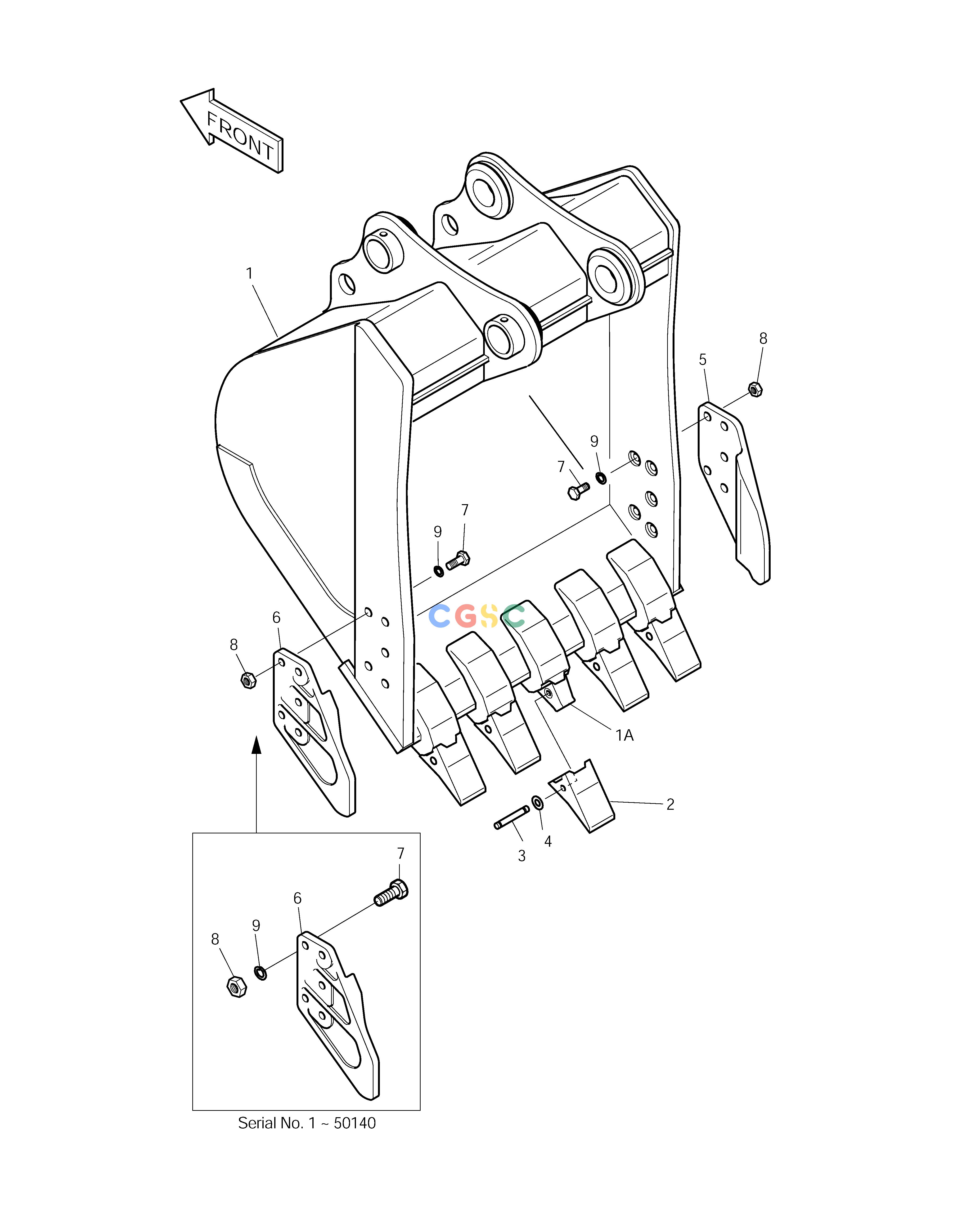 斗山零件查询BUCKET-0.93m³ SOLAR 220LC-V Doosan parts catalog online