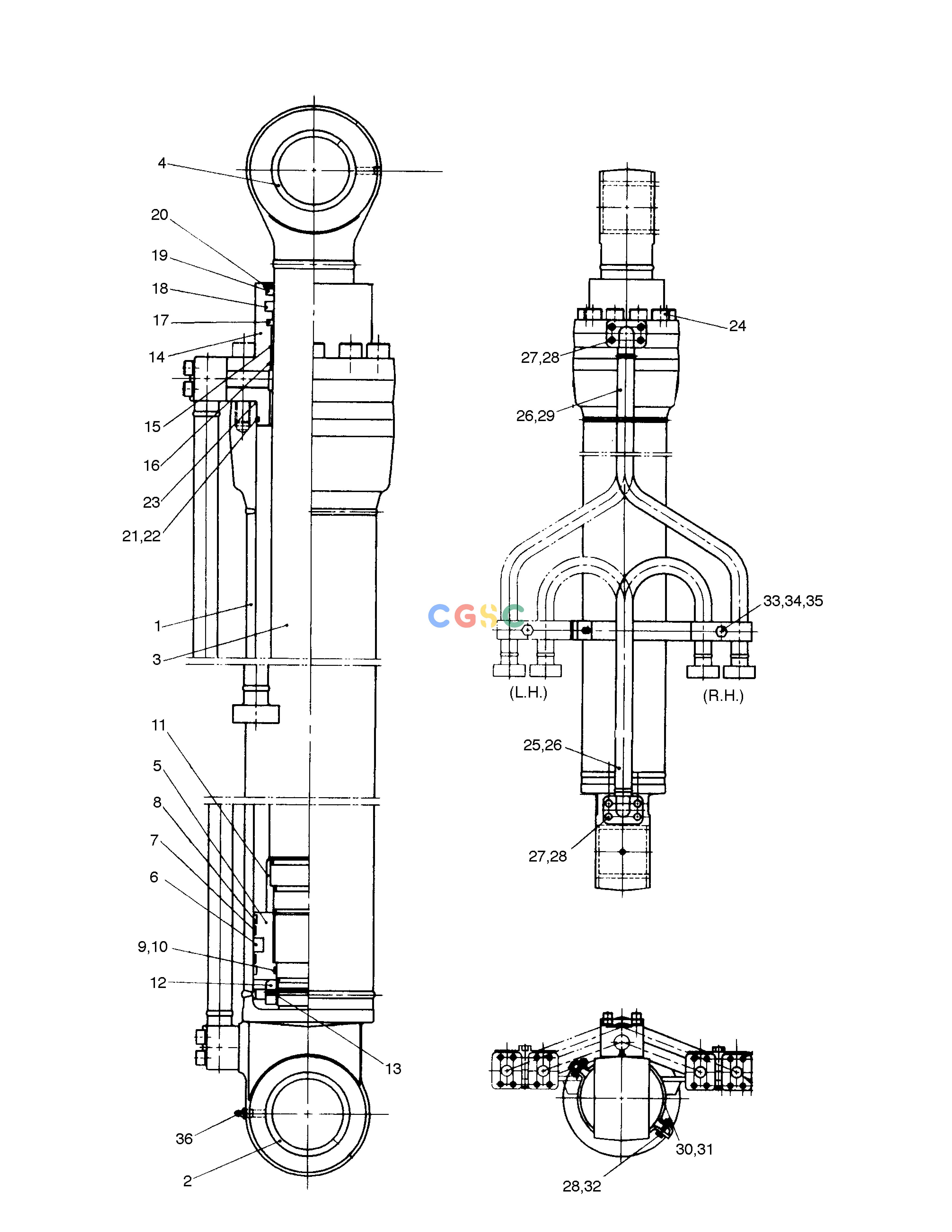 斗山零件查询BOOM CYLINDER SOLAR 220LC-V Doosan parts catalog online