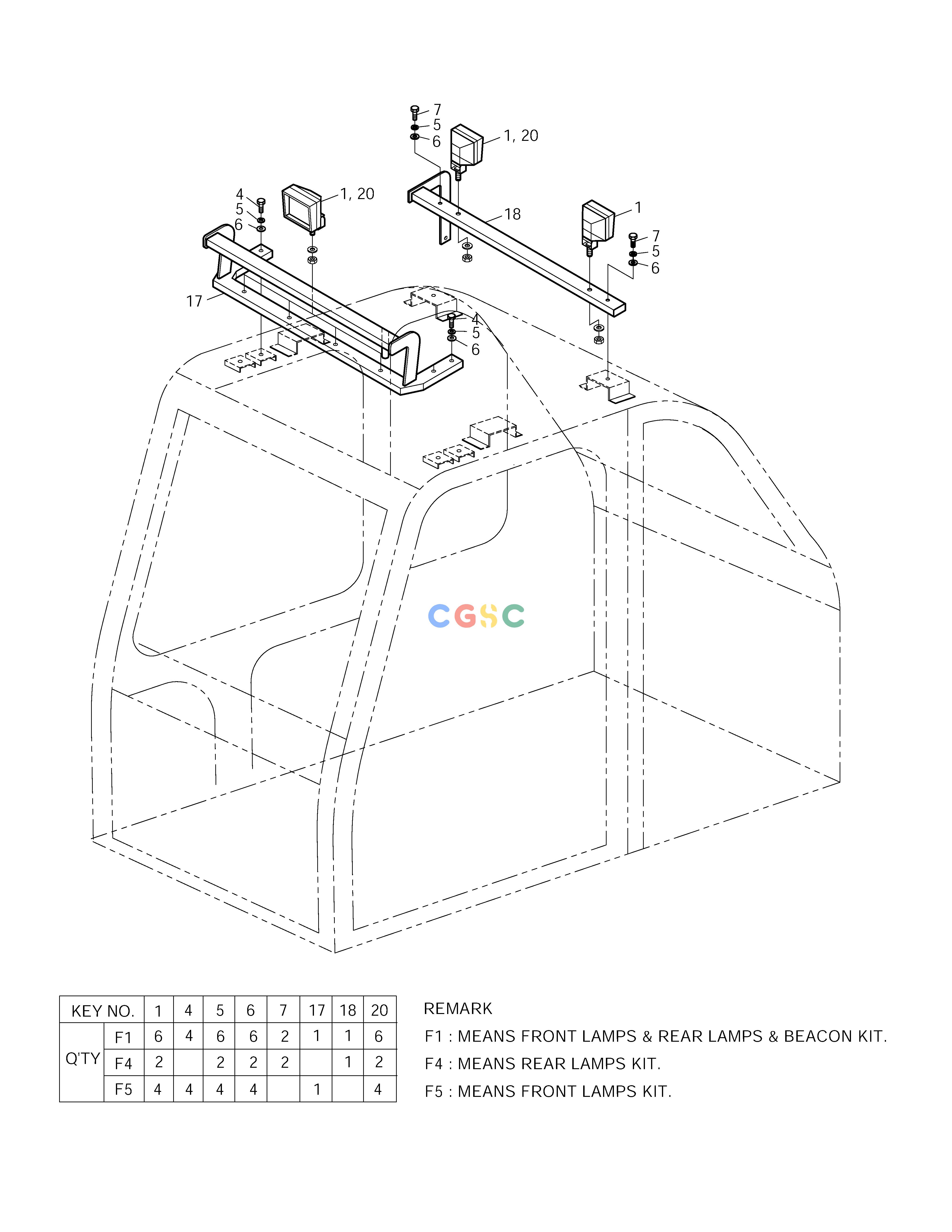 斗山零件查询CABIN LAMP ASS'Y-ED(1) SOLAR 220LC-V Doosan parts catalog online