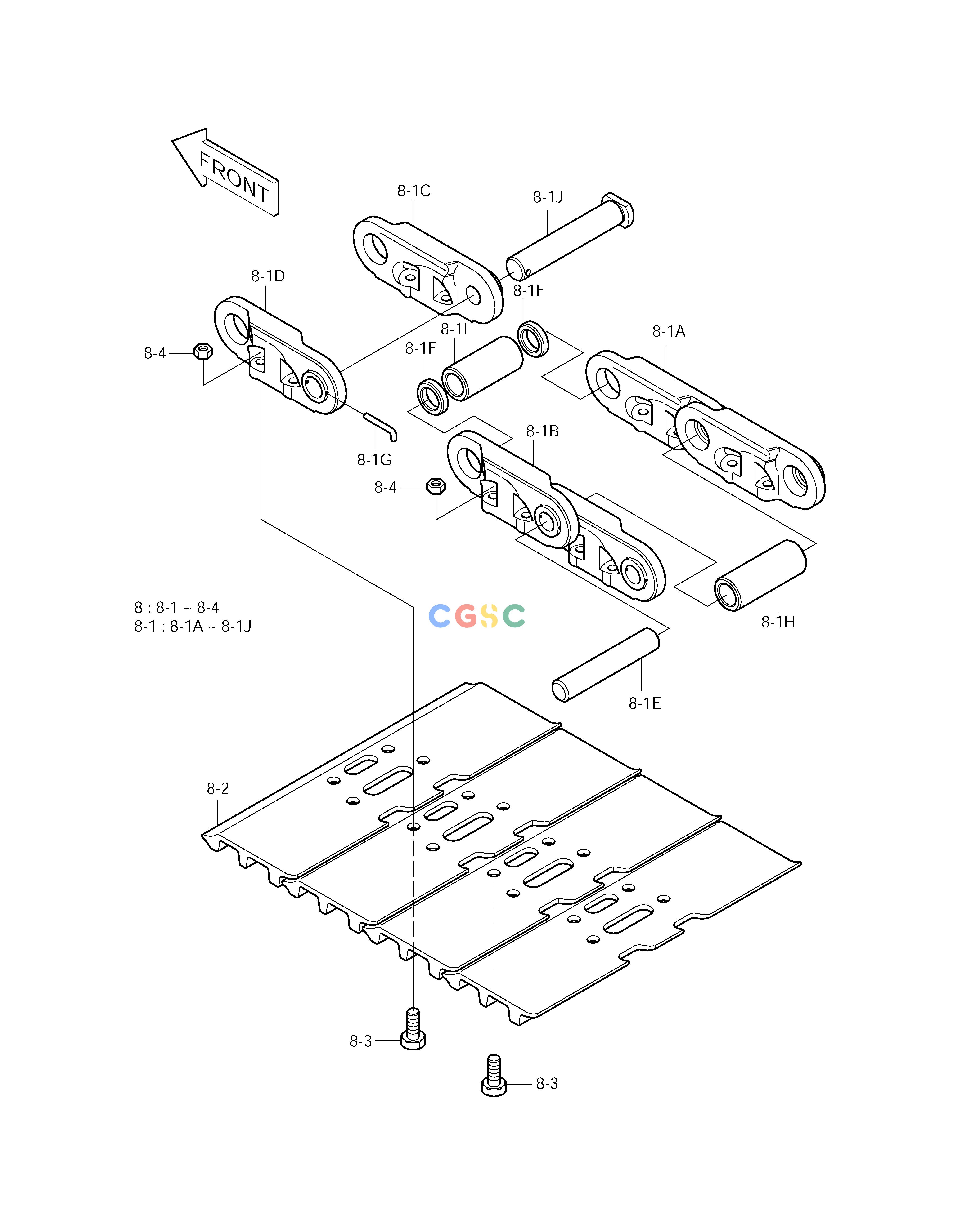 斗山零件查询TRACK SHOE ASS'Y-600-DHI SOLAR 220LC-V Doosan parts catalog online