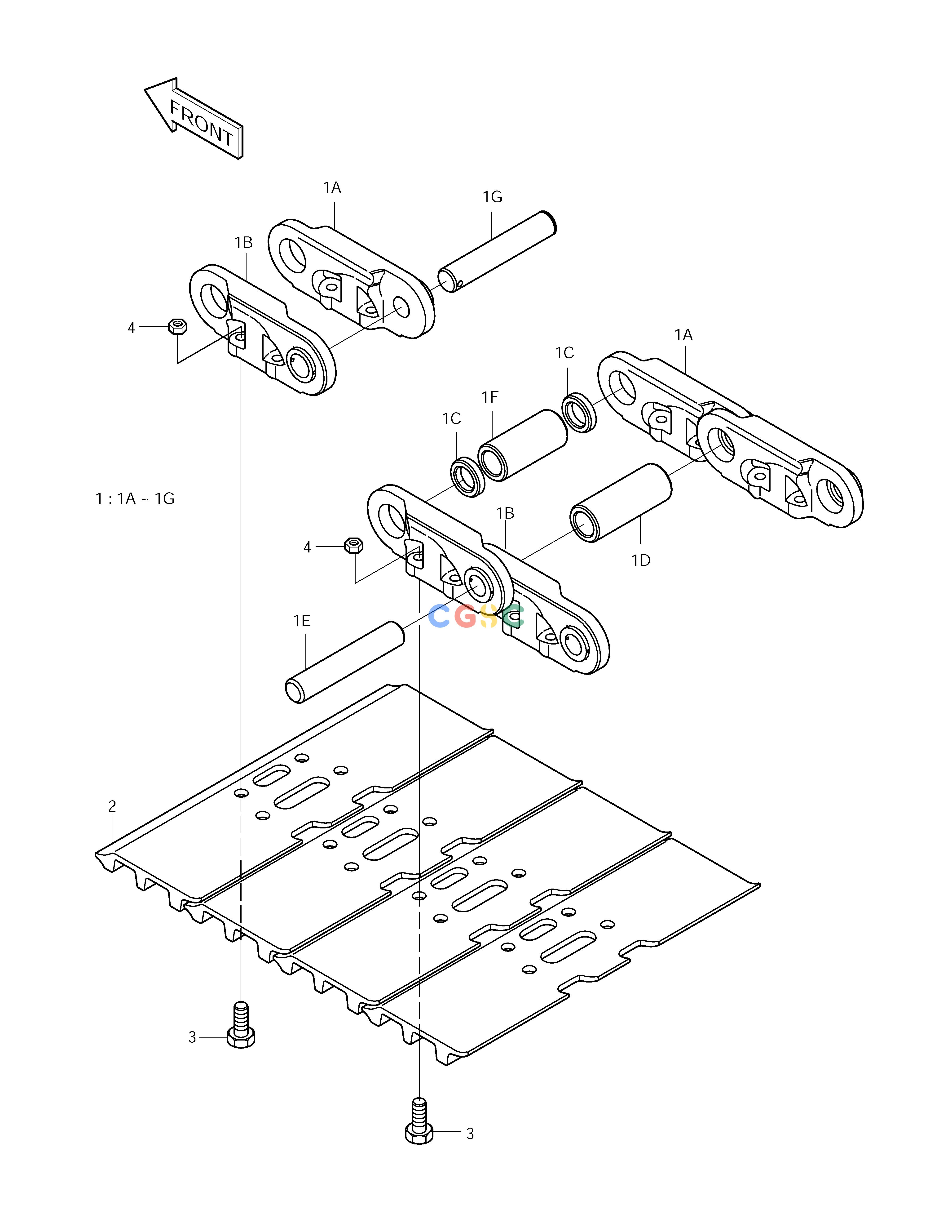 斗山零件查询TRACK SHOE ASS'Y-600-ED SOLAR 220LC-V Doosan parts catalog online