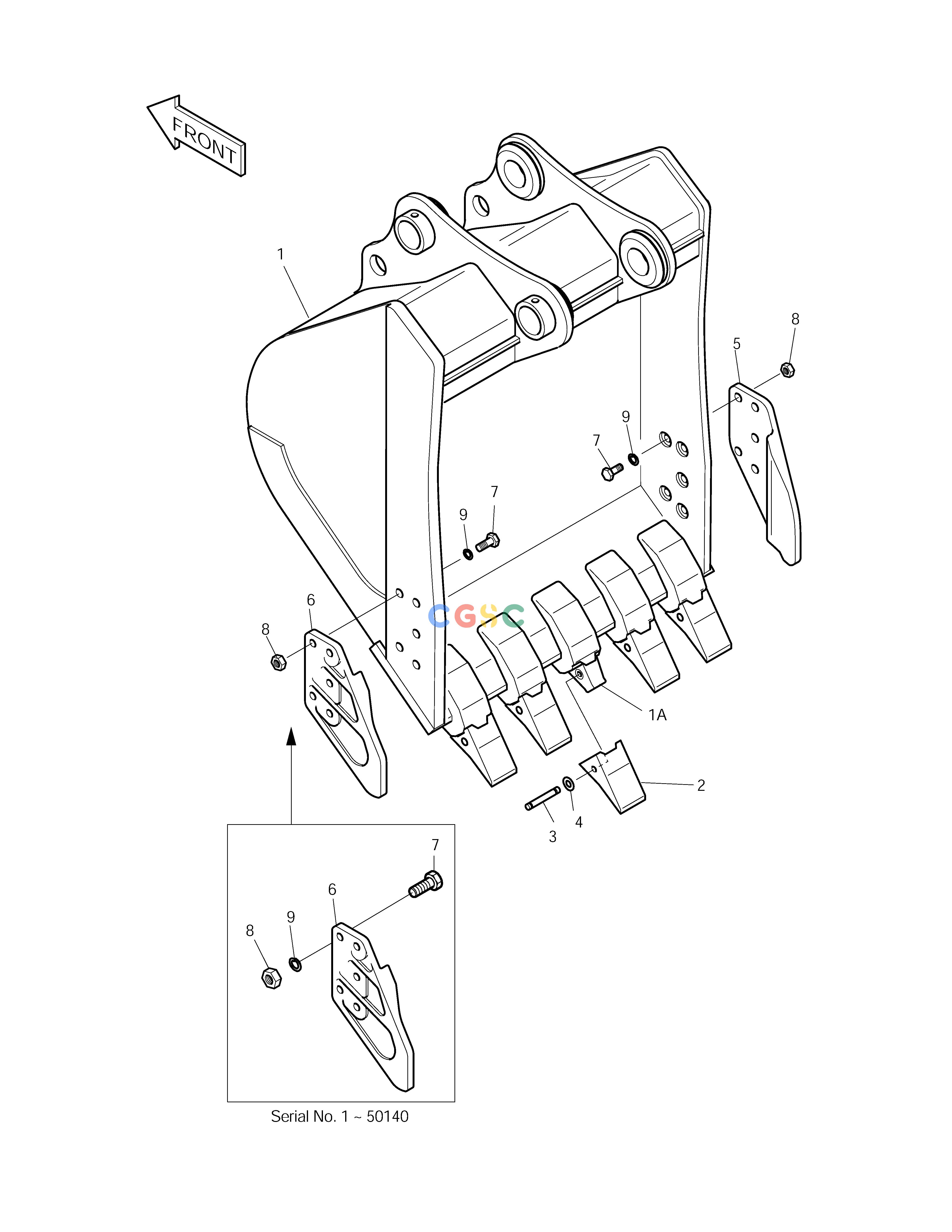斗山零件查询BUCKET-0.81m³ SOLAR 220LC-V Doosan parts catalog online