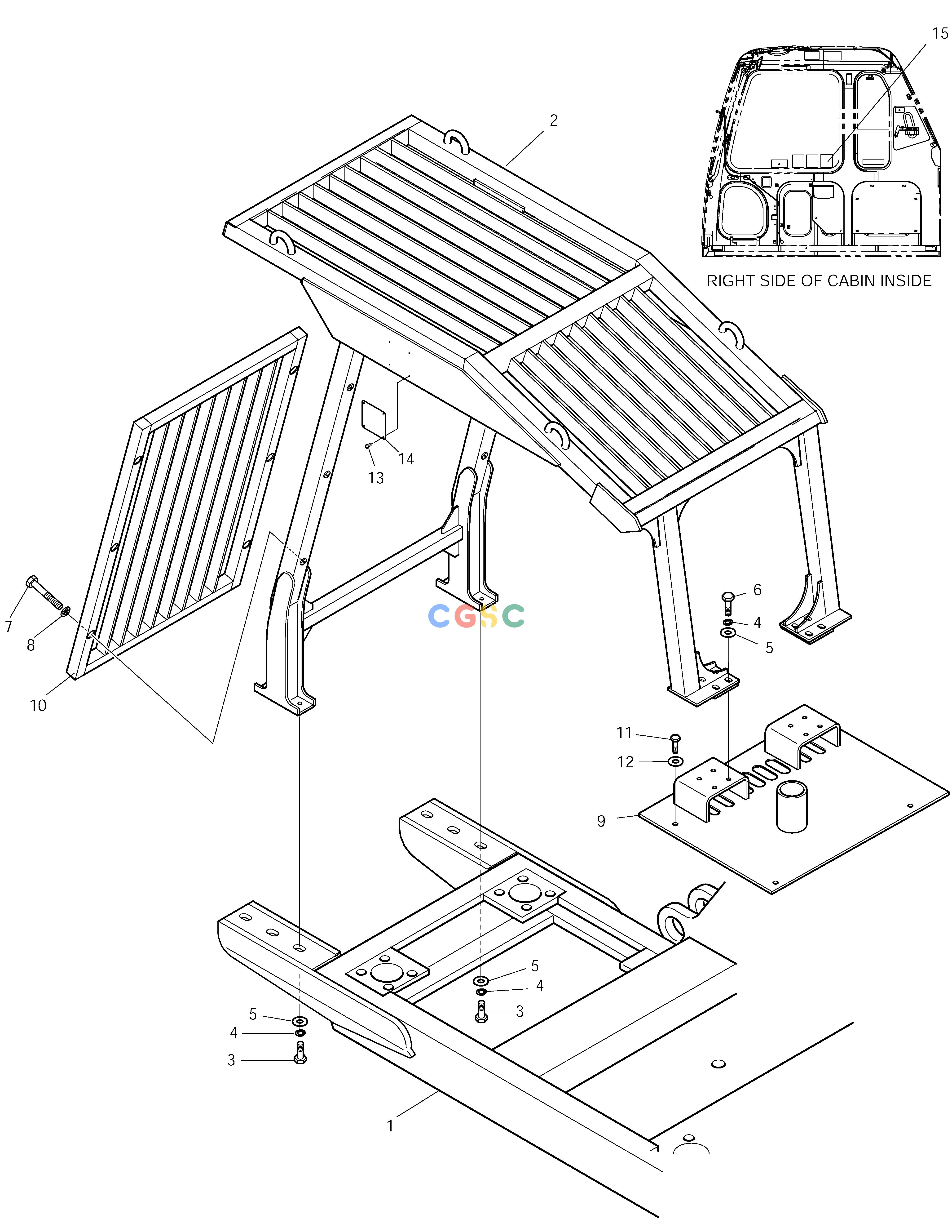 斗山零件查询F.O.P.S.GUARD ASS'Y SOLAR 220LC-V Doosan parts catalog online