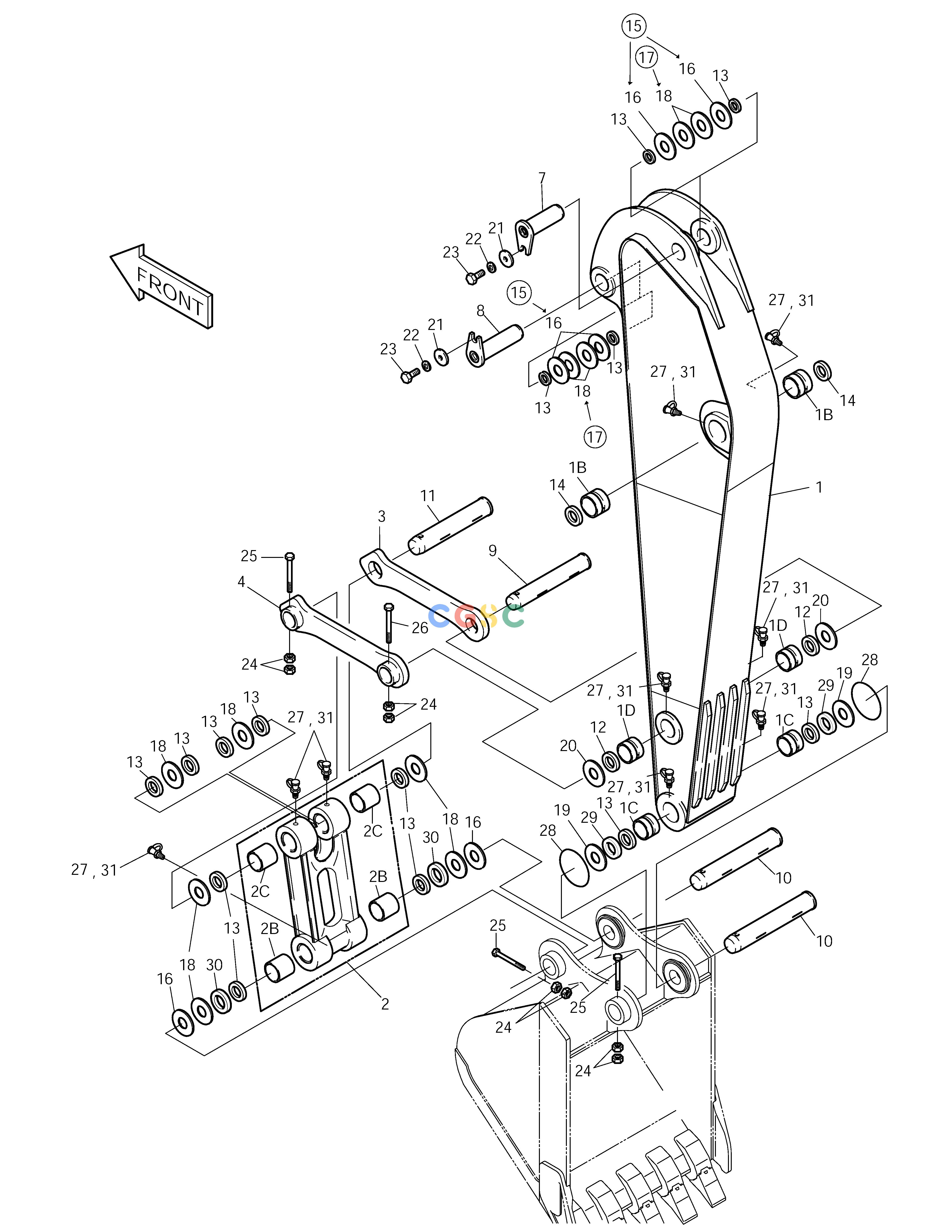 斗山零件查询ARM ASS'Y-2.0m SOLAR 220LC-V Doosan parts catalog online