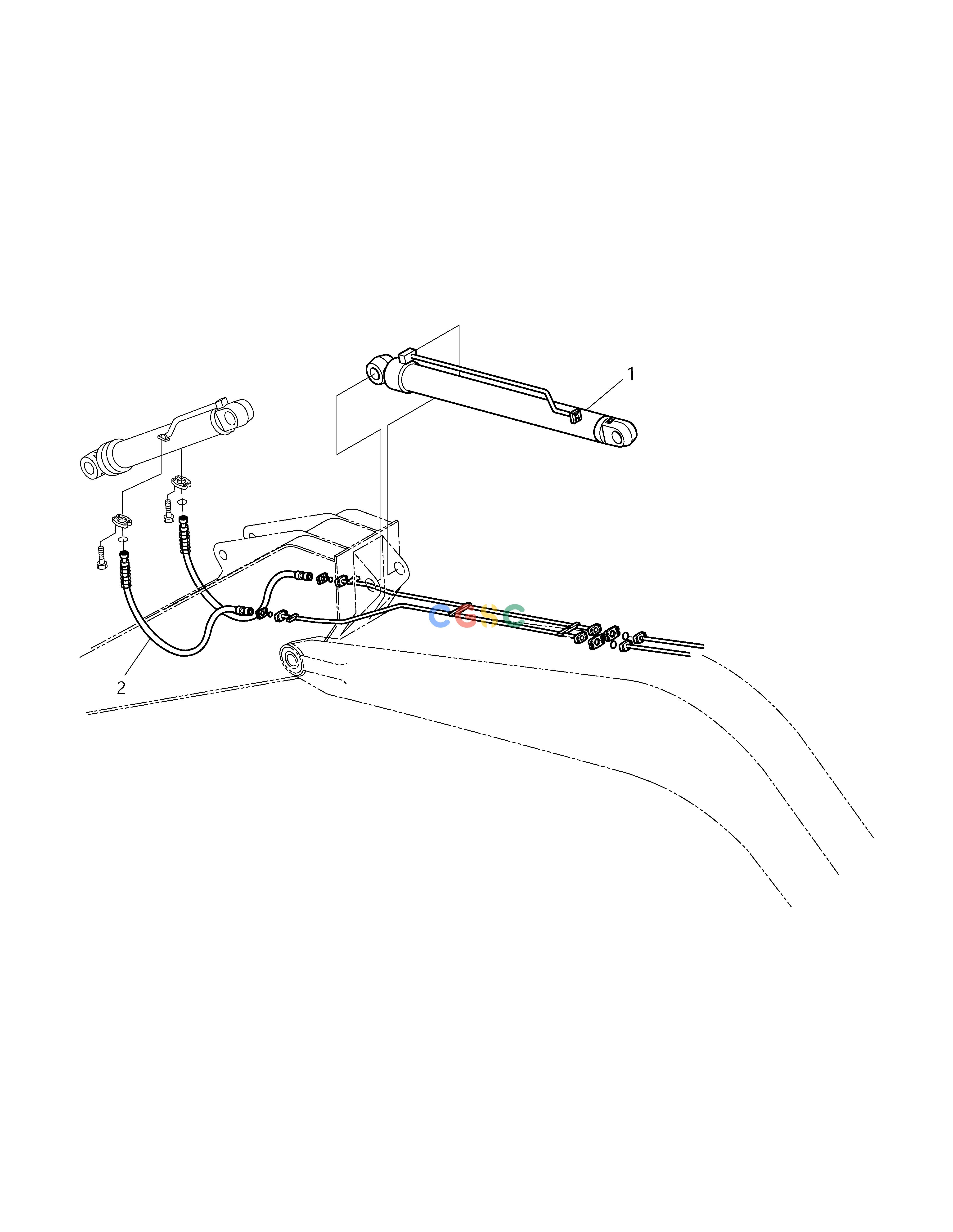 斗山零件查询FRONT PIPING-ARM 2.0m SOLAR 220LC-V Doosan parts catalog online