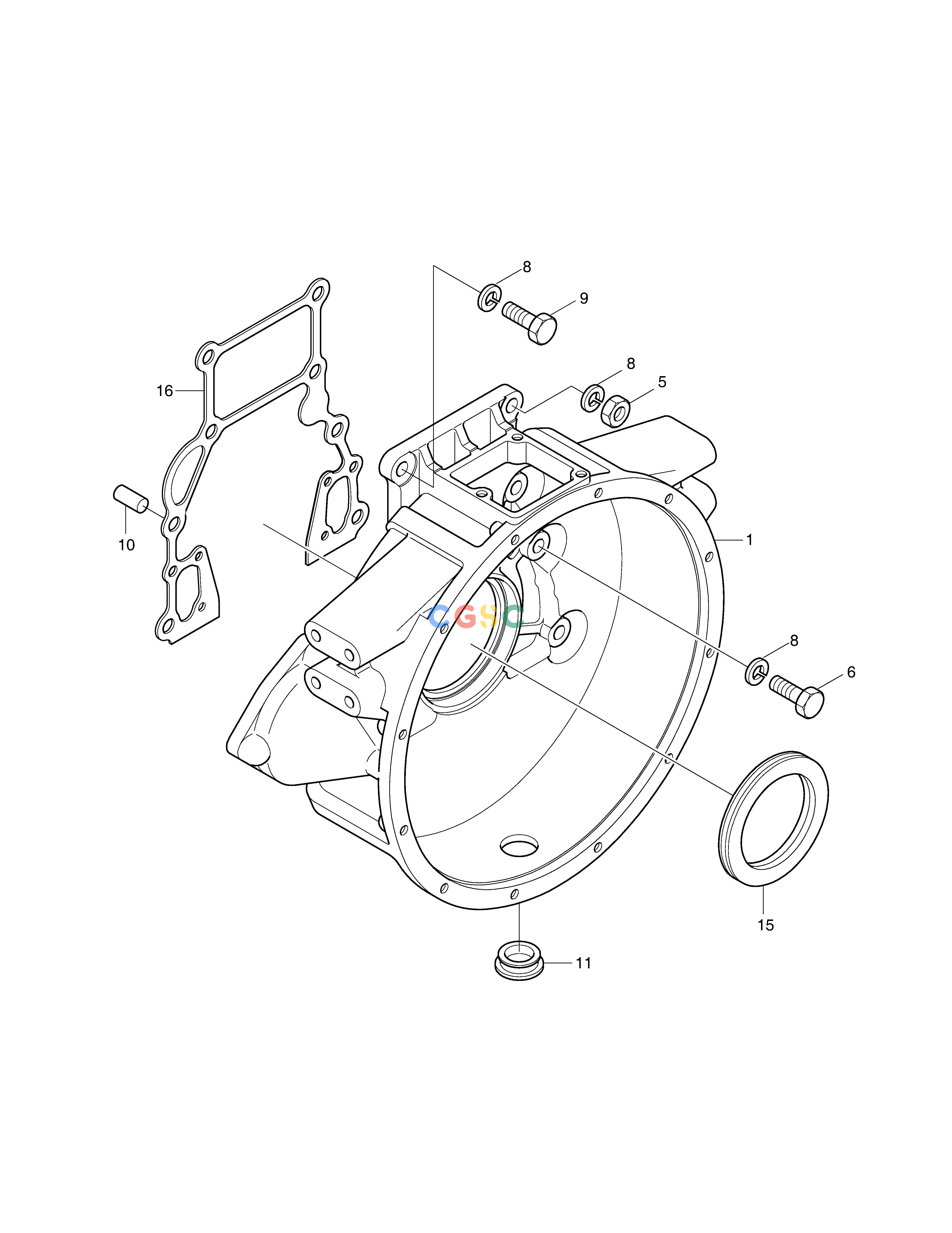 斗山零件查询FLYWHEEL HOUSING SOLAR 130LC-V Doosan parts catalog online