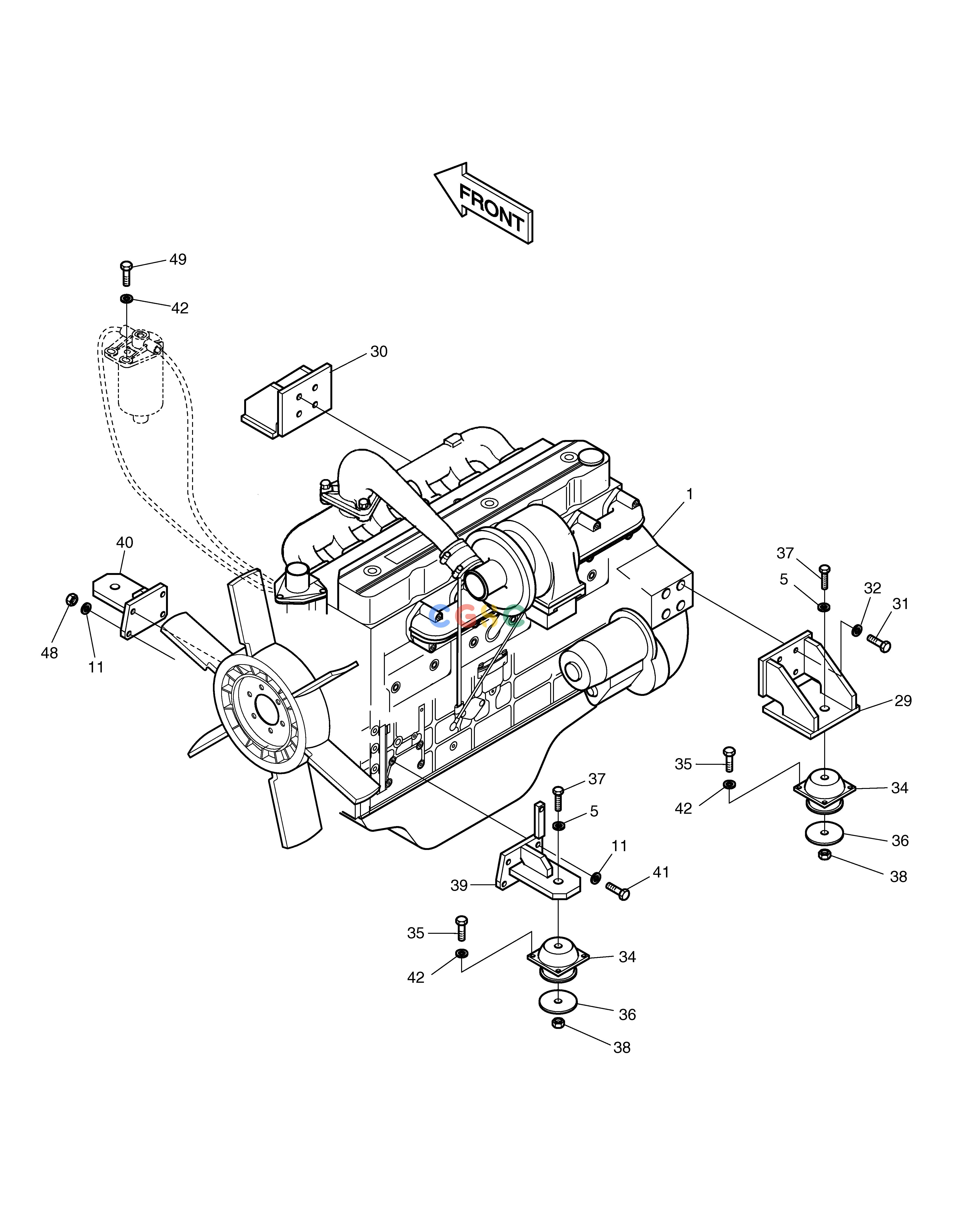 斗山零件查询ENGINE MOUNTING SOLAR 130LC-V Doosan parts catalog online