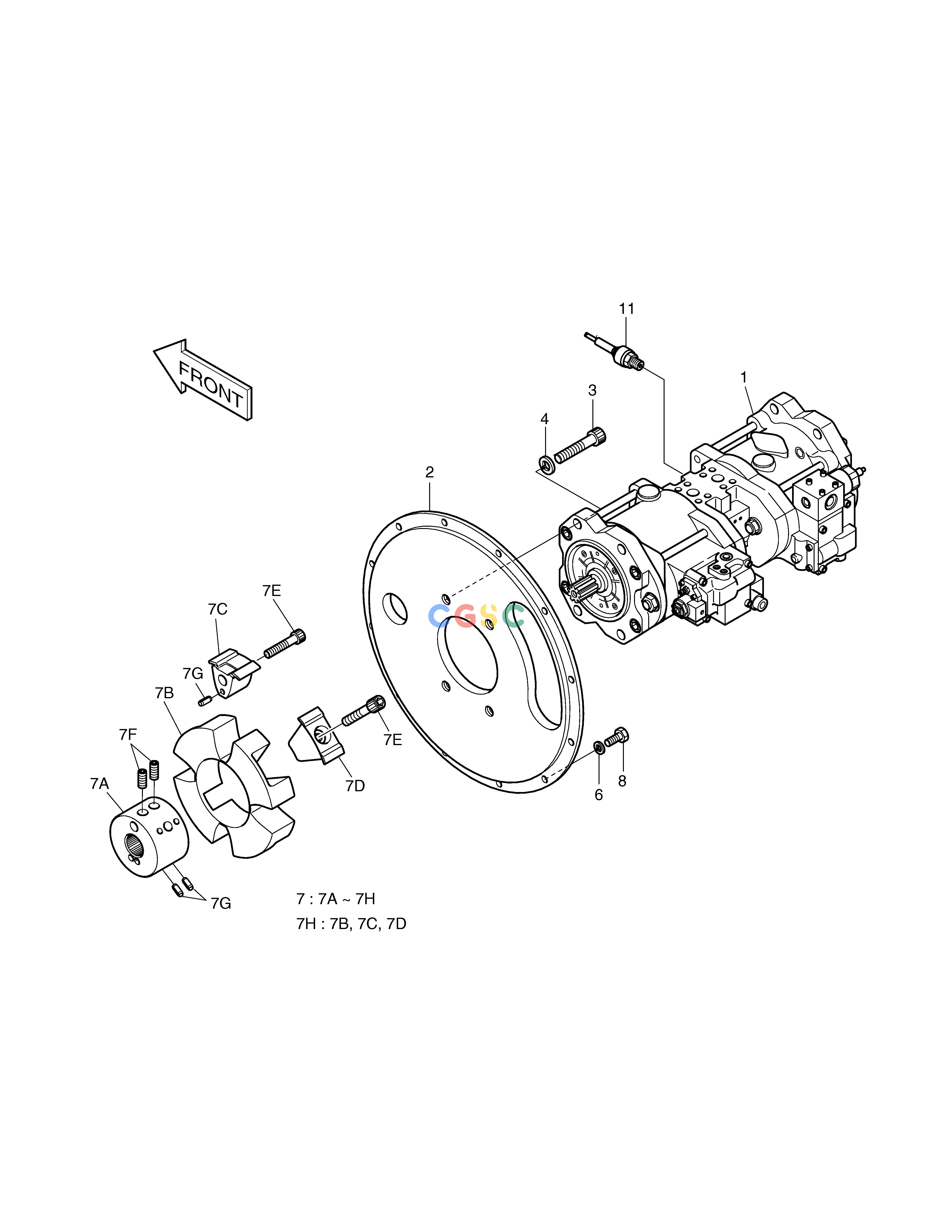 斗山零件查询PUMP INSTALLATION SOLAR 130LC-V Doosan parts catalog online
