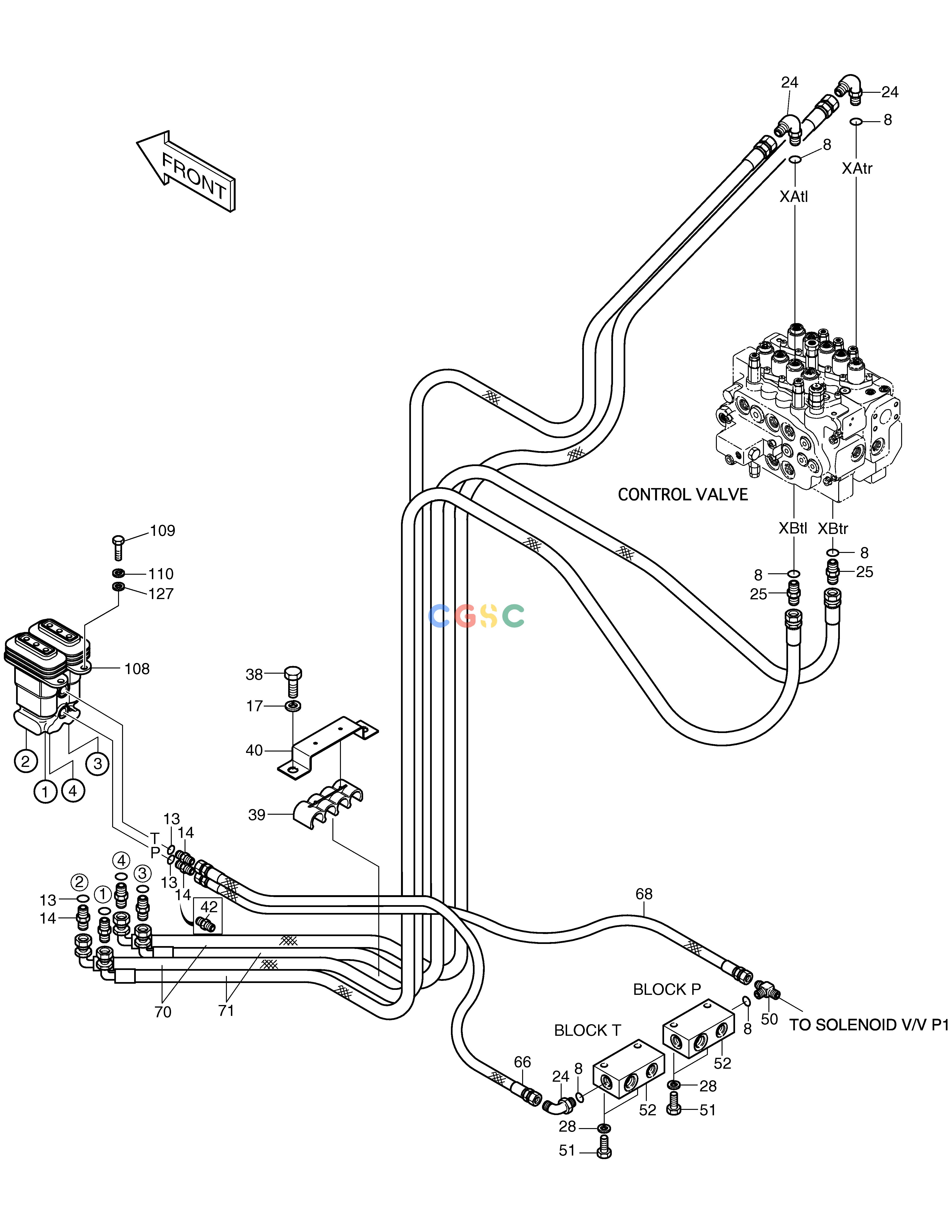 斗山零件查询PILOT PIPING(6) SOLAR 130LC-V Doosan parts catalog online