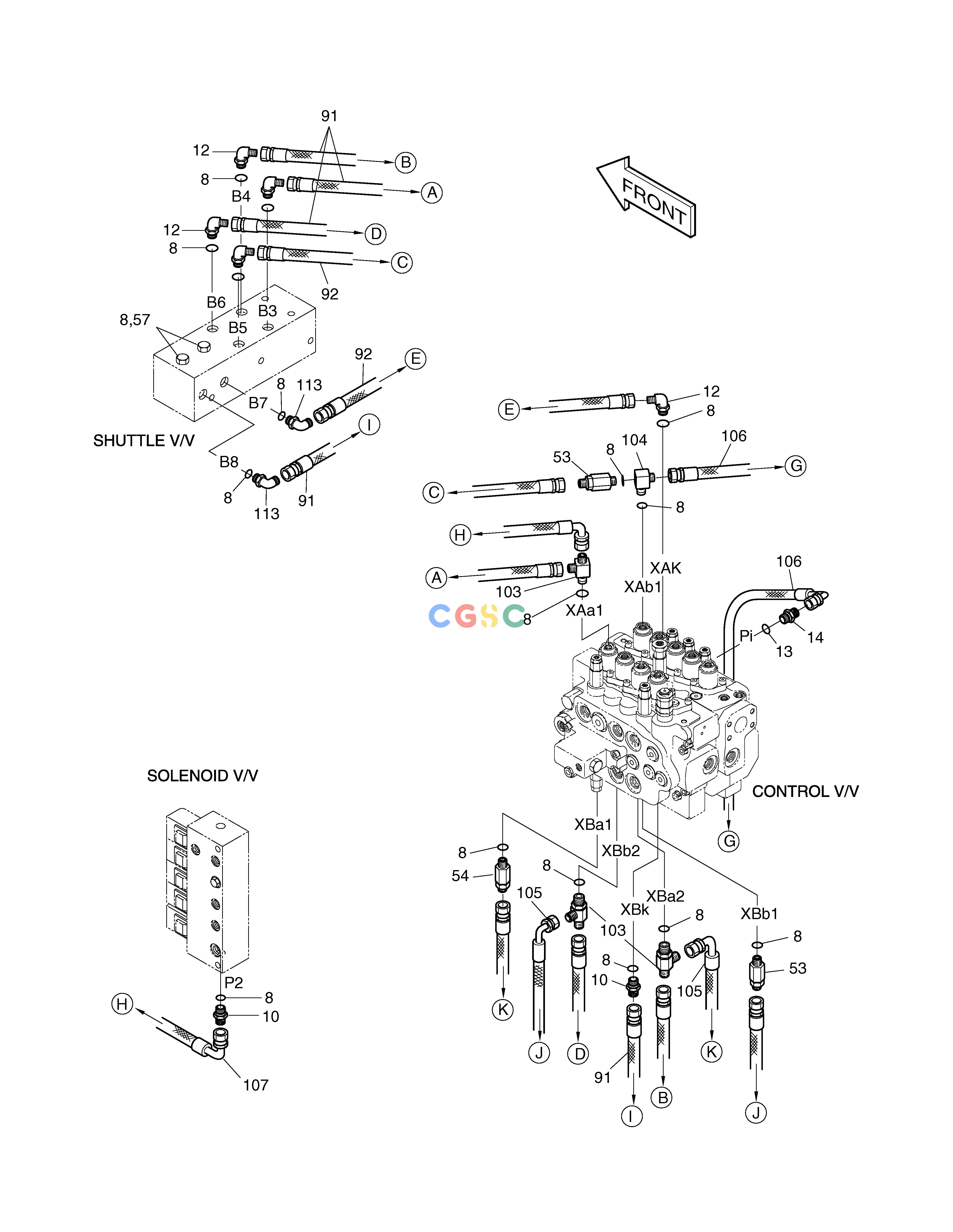 斗山零件查询PILOT PIPING(7) SOLAR 130LC-V Doosan parts catalog online