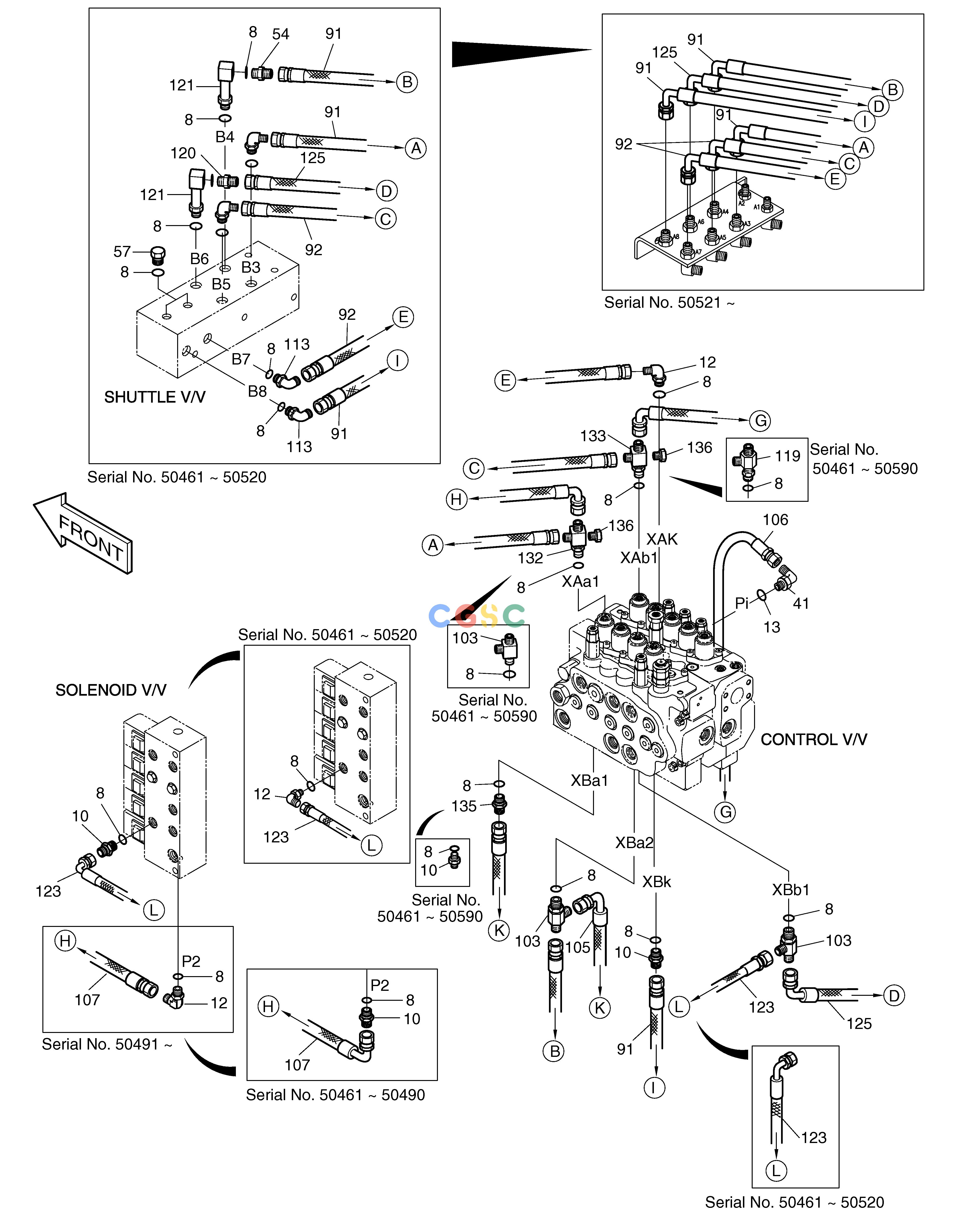 斗山零件查询PILOT PIPING(7-1) SOLAR 130LC-V Doosan parts catalog online