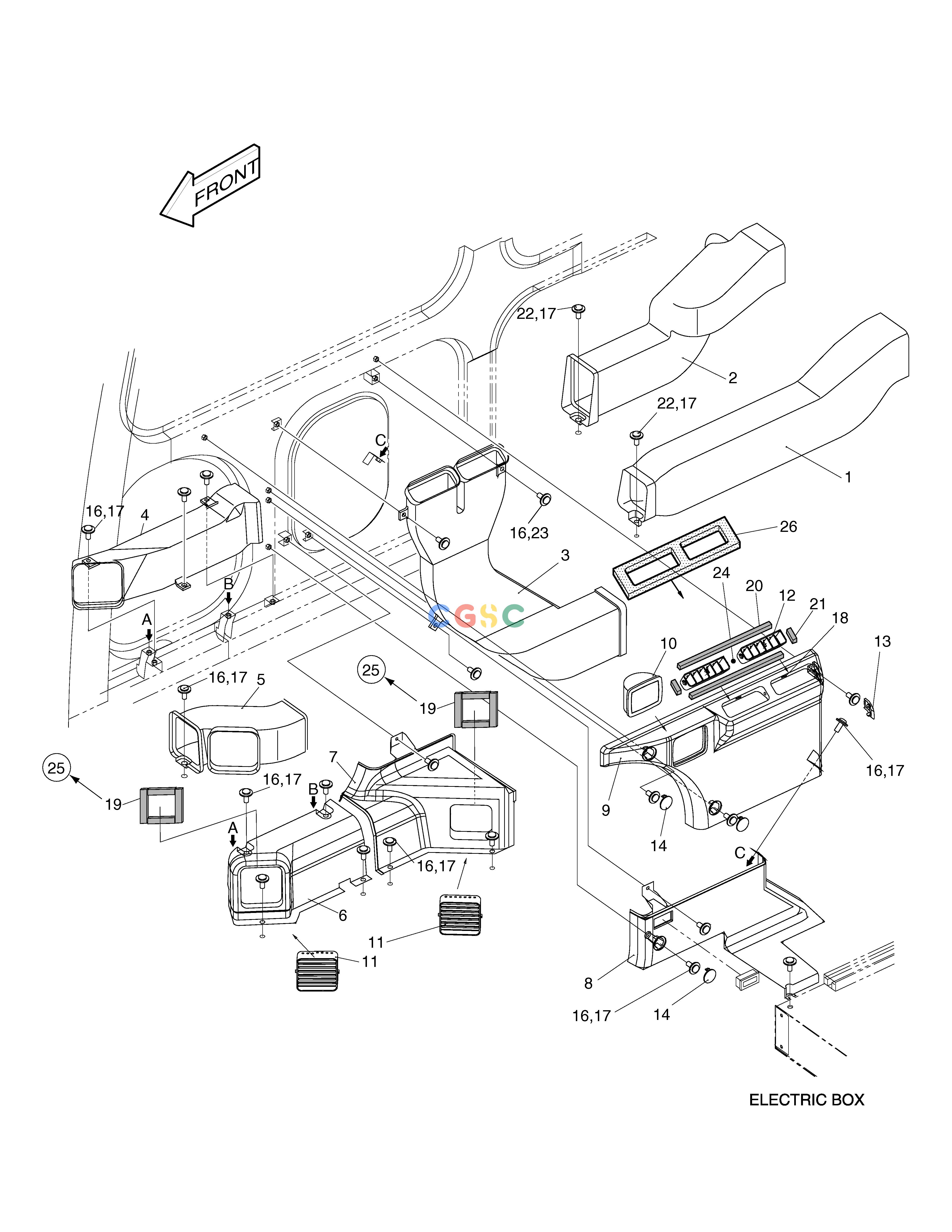 斗山零件查询DUCT COVER ASS'Y SOLAR 130LC-V Doosan parts catalog online