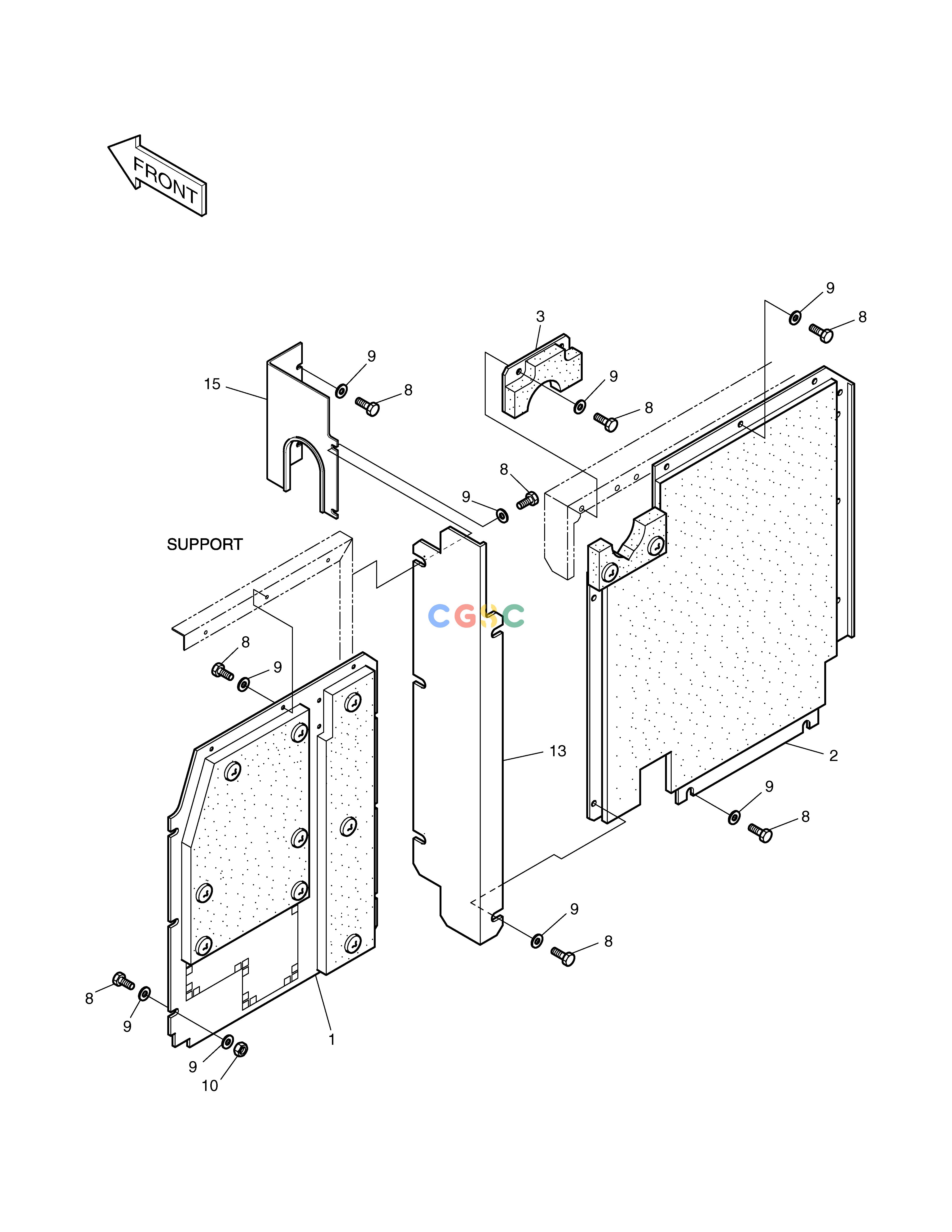 斗山零件查询BAFFLE SOLAR 130LC-V Doosan parts catalog online