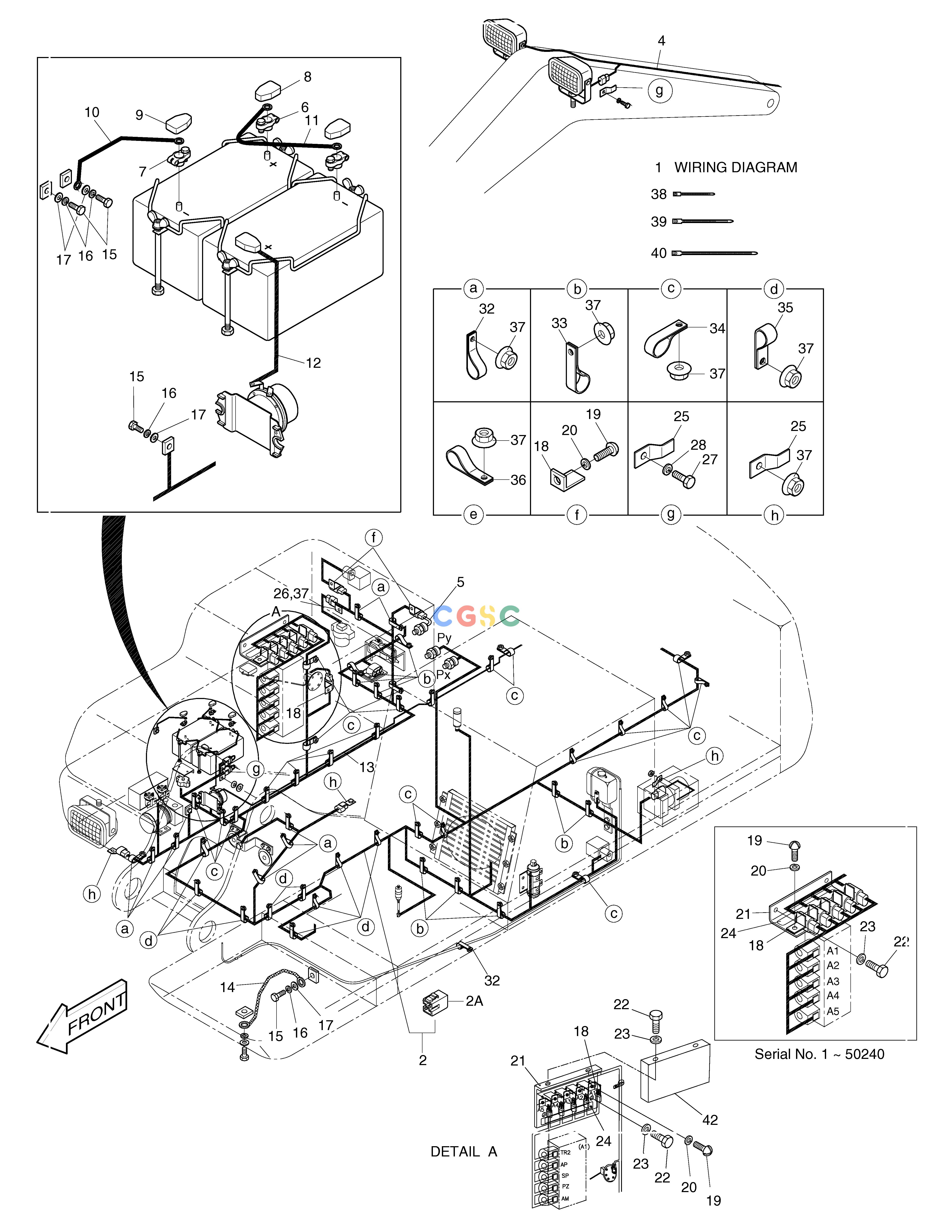 斗山零件查询ELECTRIC WIRING(1)-RELATED PARTS SOLAR 130LC-V Doosan parts catalog online