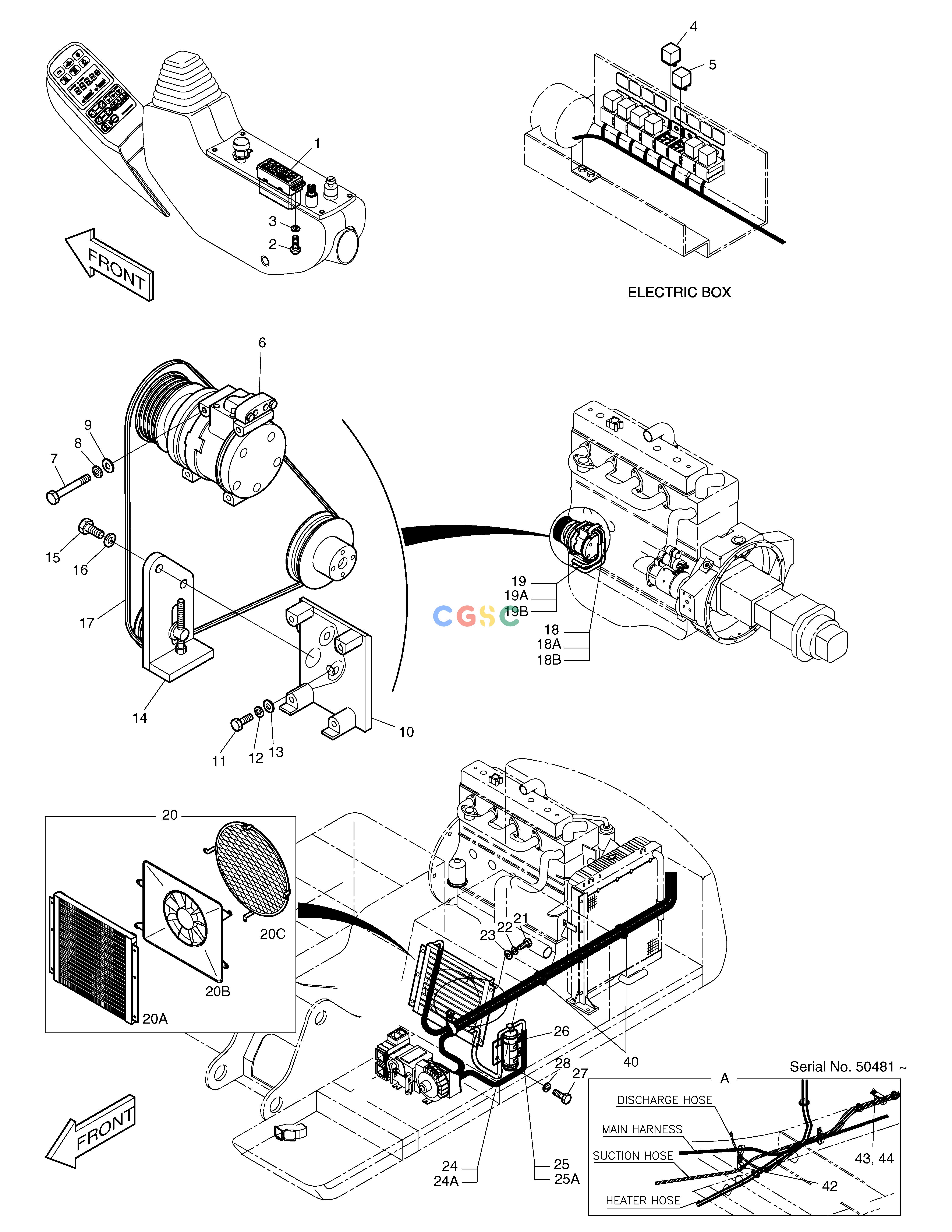 斗山零件查询AIRCONDITIONER(1) SOLAR 130LC-V Doosan parts catalog online