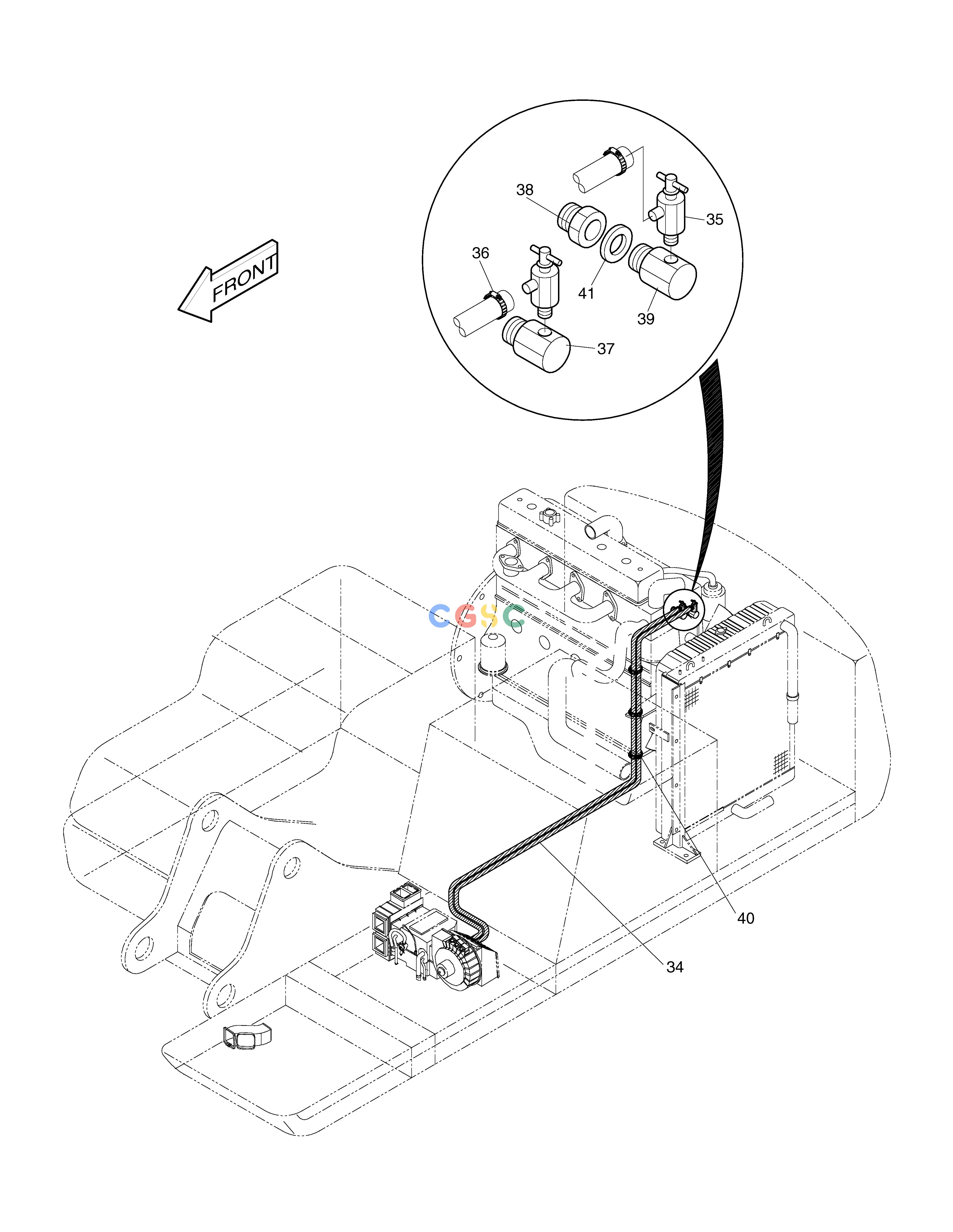 斗山零件查询HEATER PIPING SOLAR 130LC-V Doosan parts catalog online