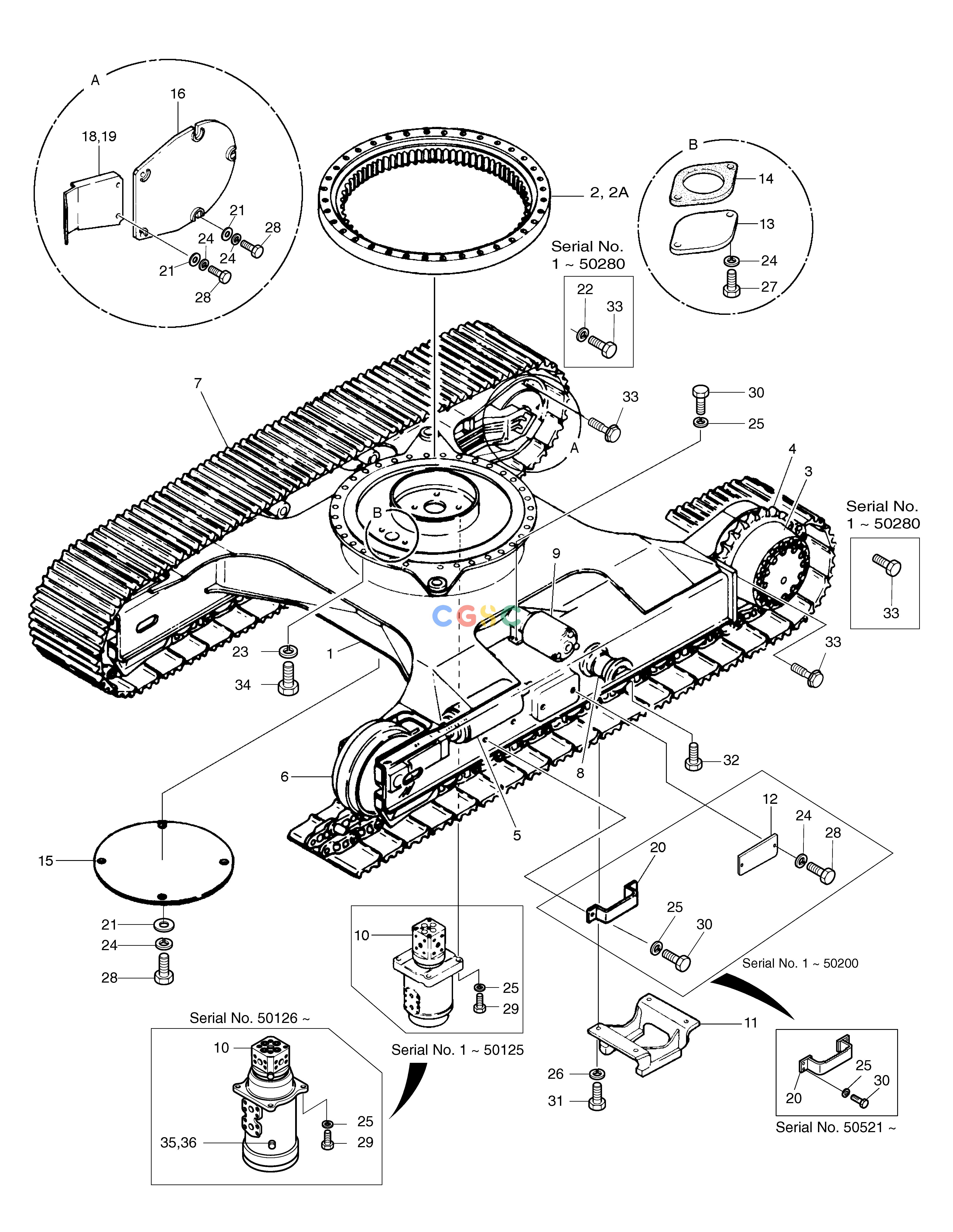 斗山零件查询TRACK FRAME SOLAR 130LC-V Doosan parts catalog online