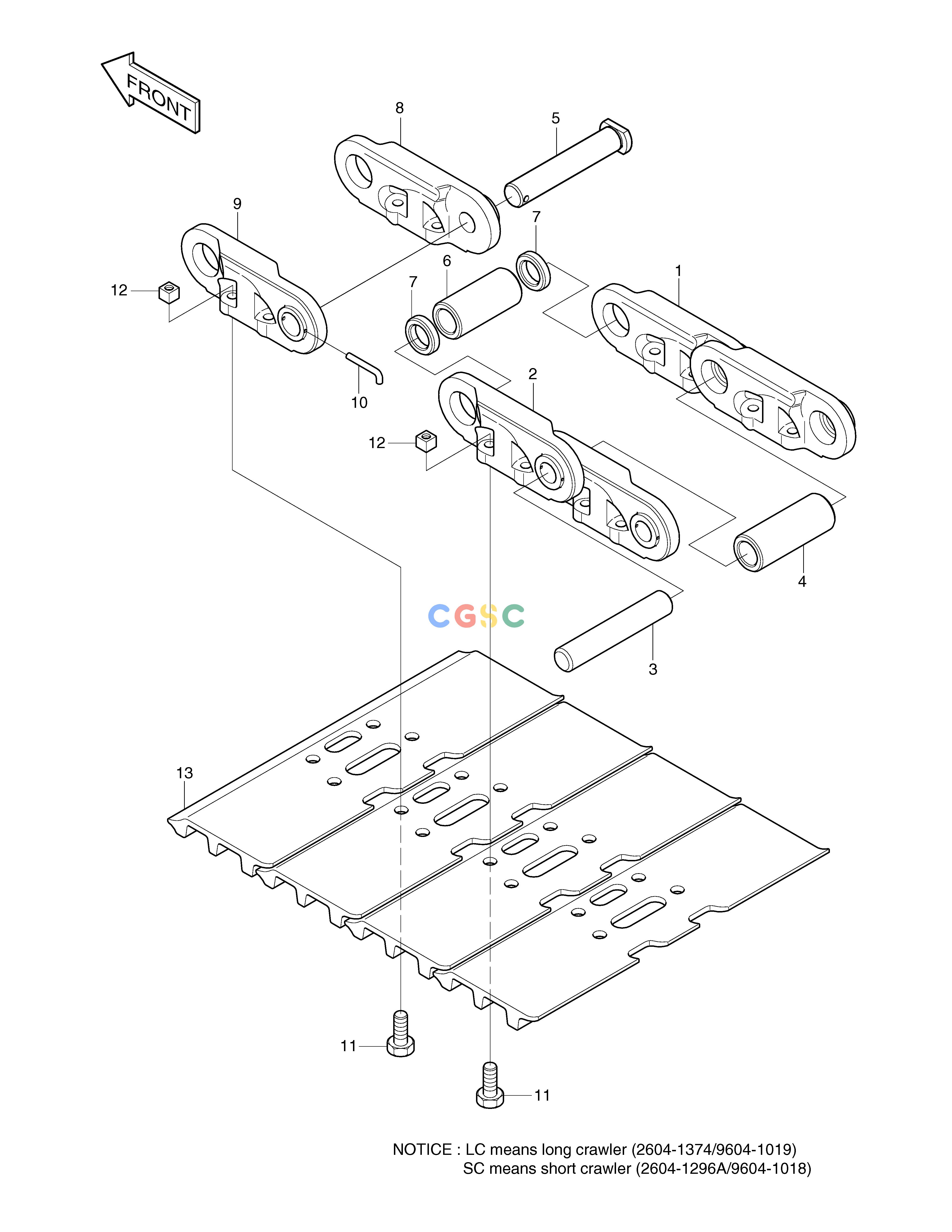 斗山零件查询TRACK SHOE ASS'Y-600-DHI SOLAR 130LC-V Doosan parts catalog online