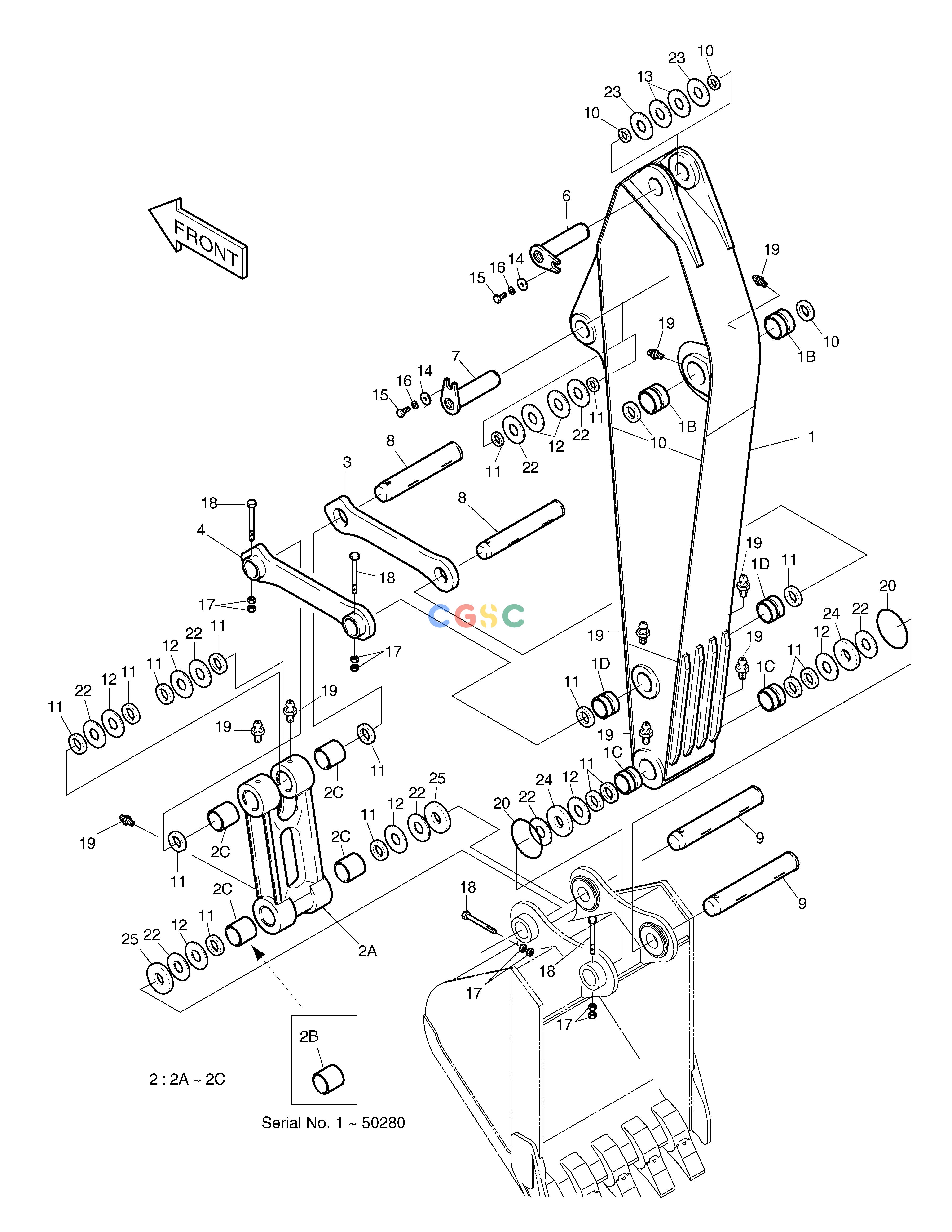 斗山零件查询ARM-3.0m SOLAR 130LC-V Doosan parts catalog online