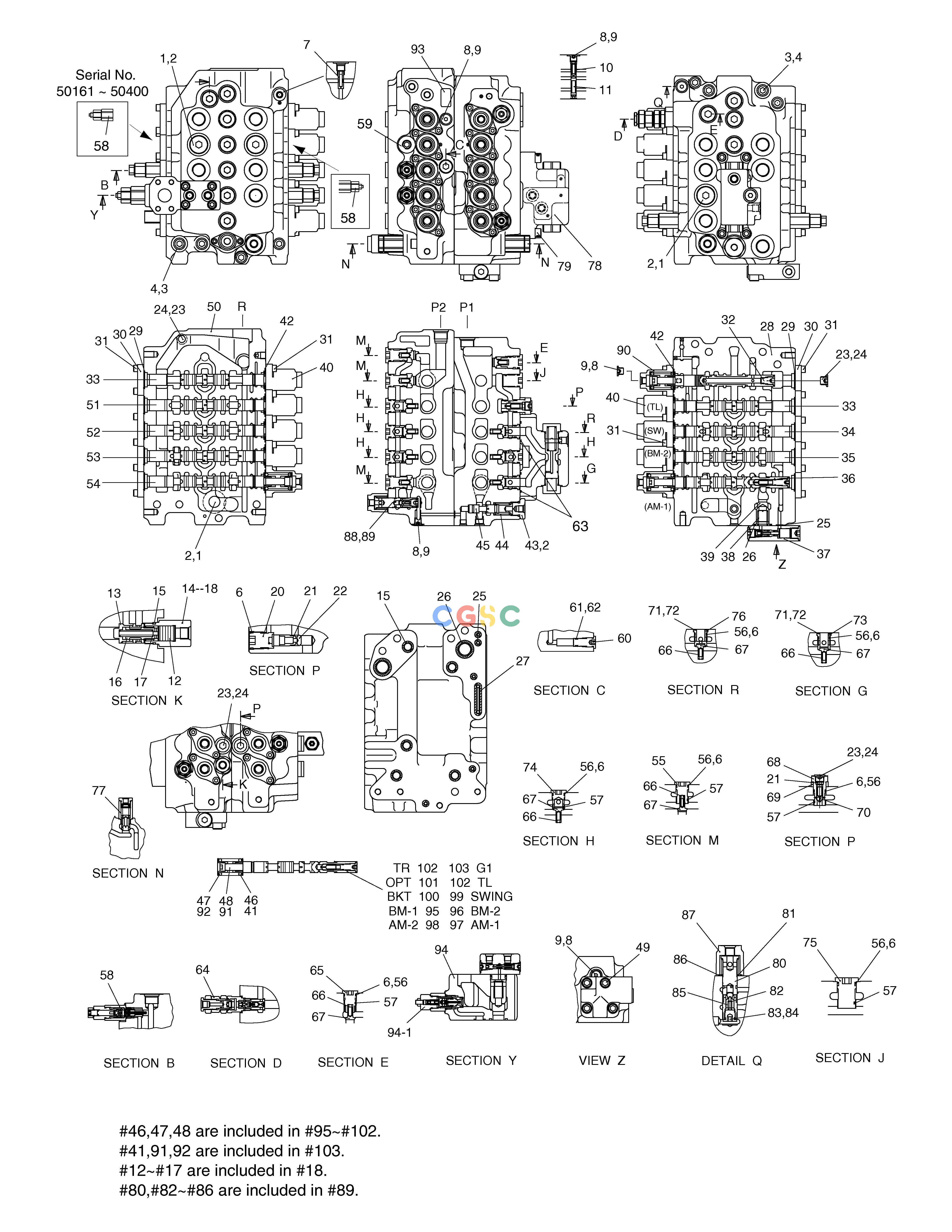 斗山零件查询CONTROL VALVE(2) SOLAR 130LC-V Doosan parts catalog online
