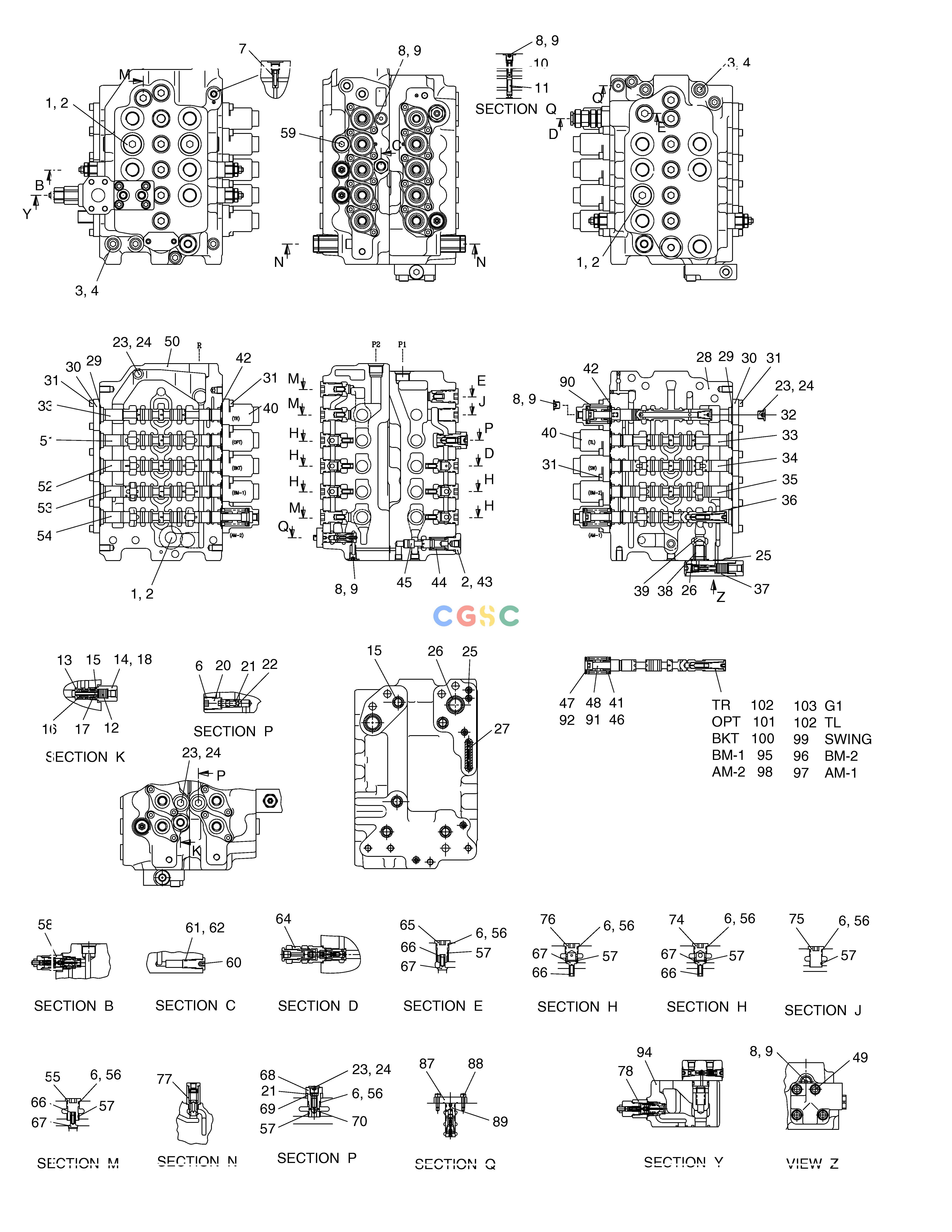 斗山零件查询CONTROL VALVE(3) SOLAR 130LC-V Doosan parts catalog online