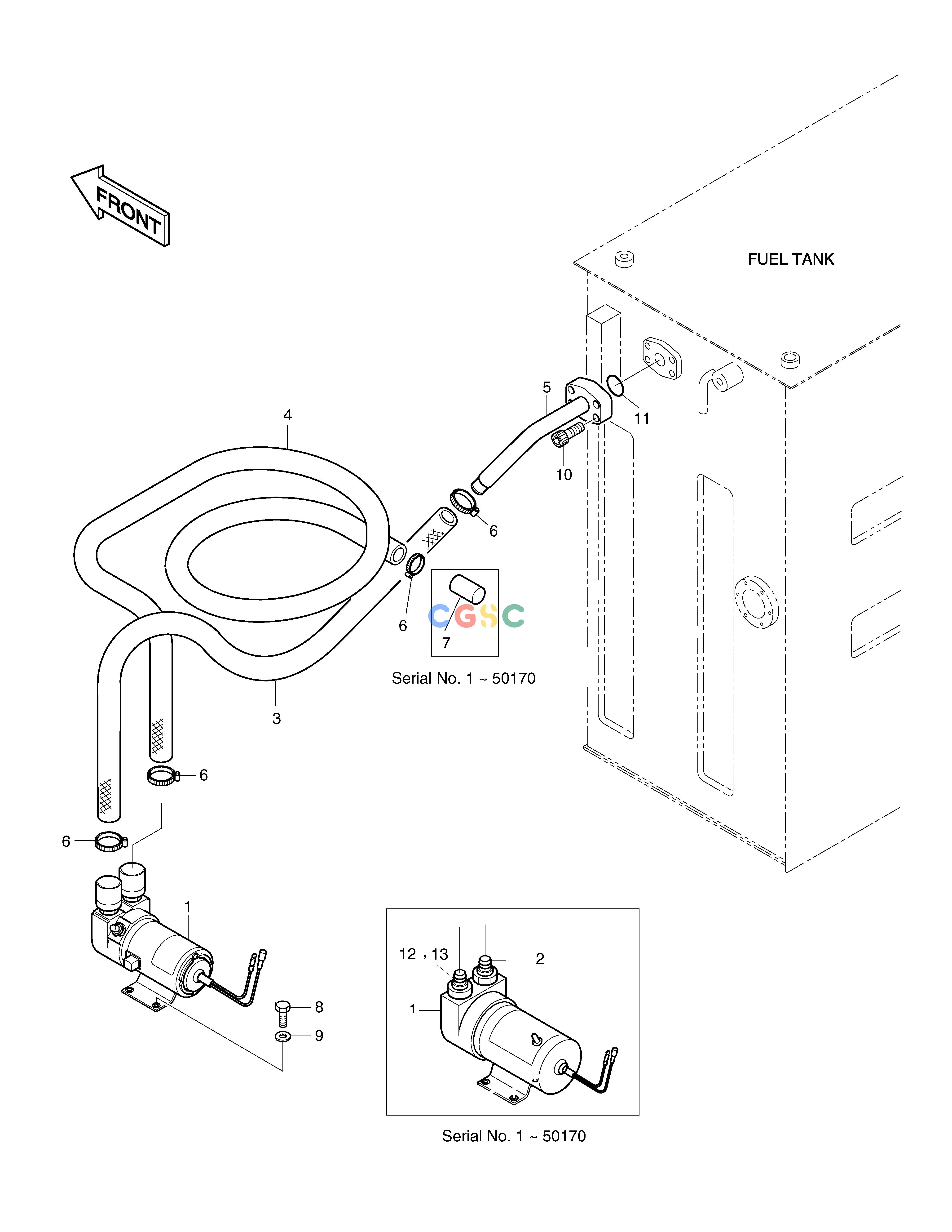 斗山零件查询FUEL FILTER PUMP ASS'Y SOLAR 130LC-V Doosan parts catalog online