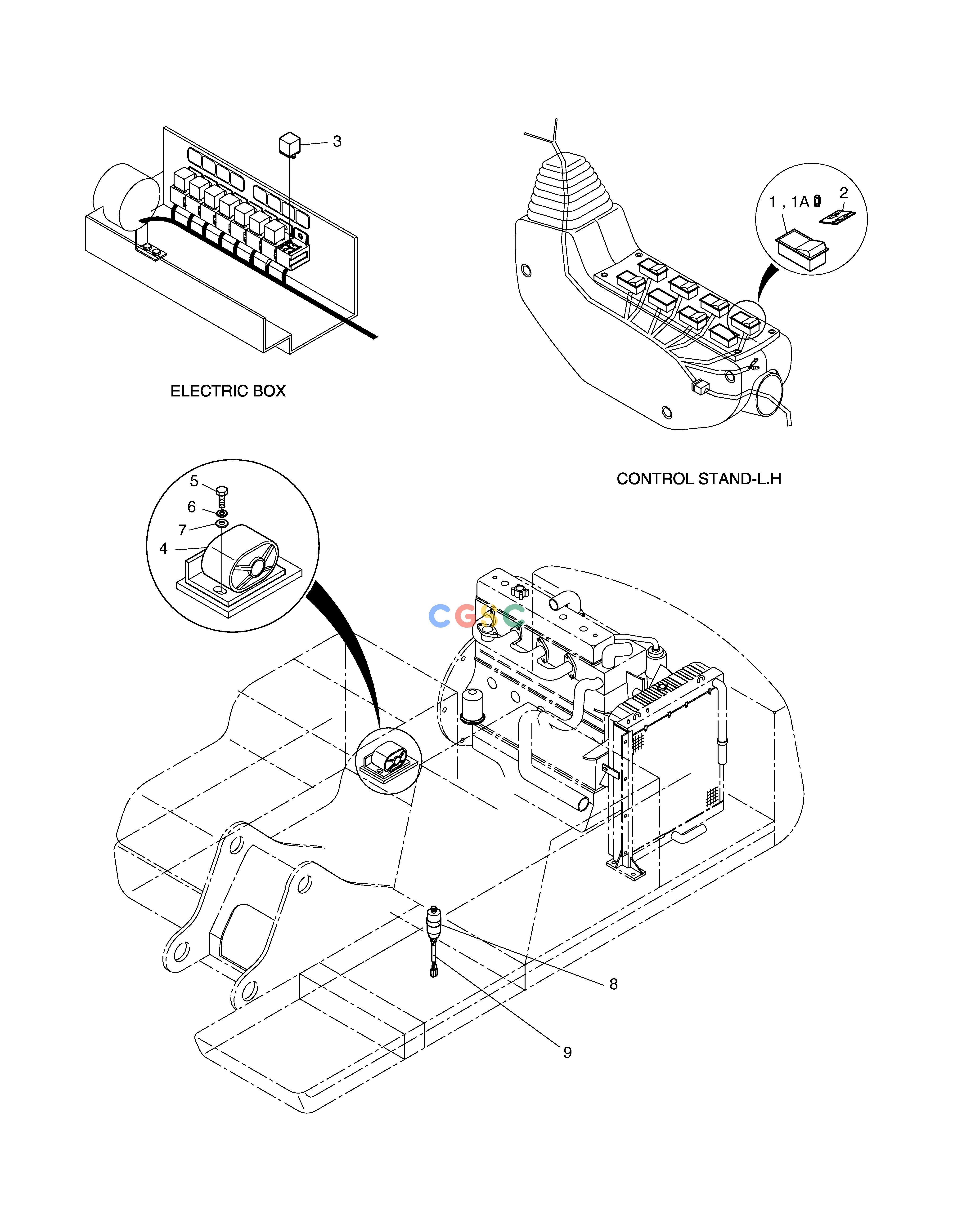 斗山零件查询TRAVEL / SWING ALARM ASS'Y(1) SOLAR 130LC-V Doosan parts catalog online