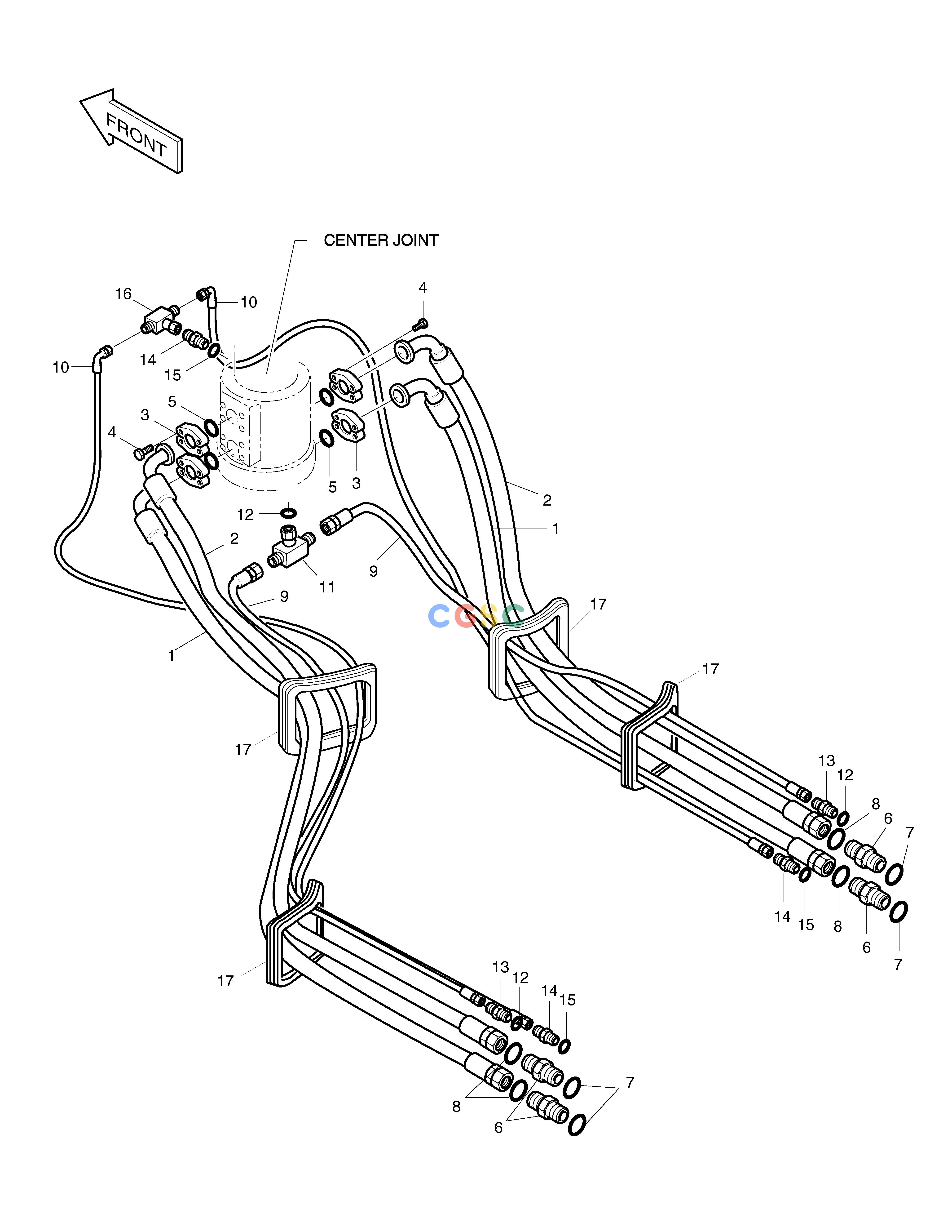 斗山零件查询TRAVEL PIPING (S130-V)-SHORT CRAWLER SOLAR 130LC-V Doosan parts catalog online