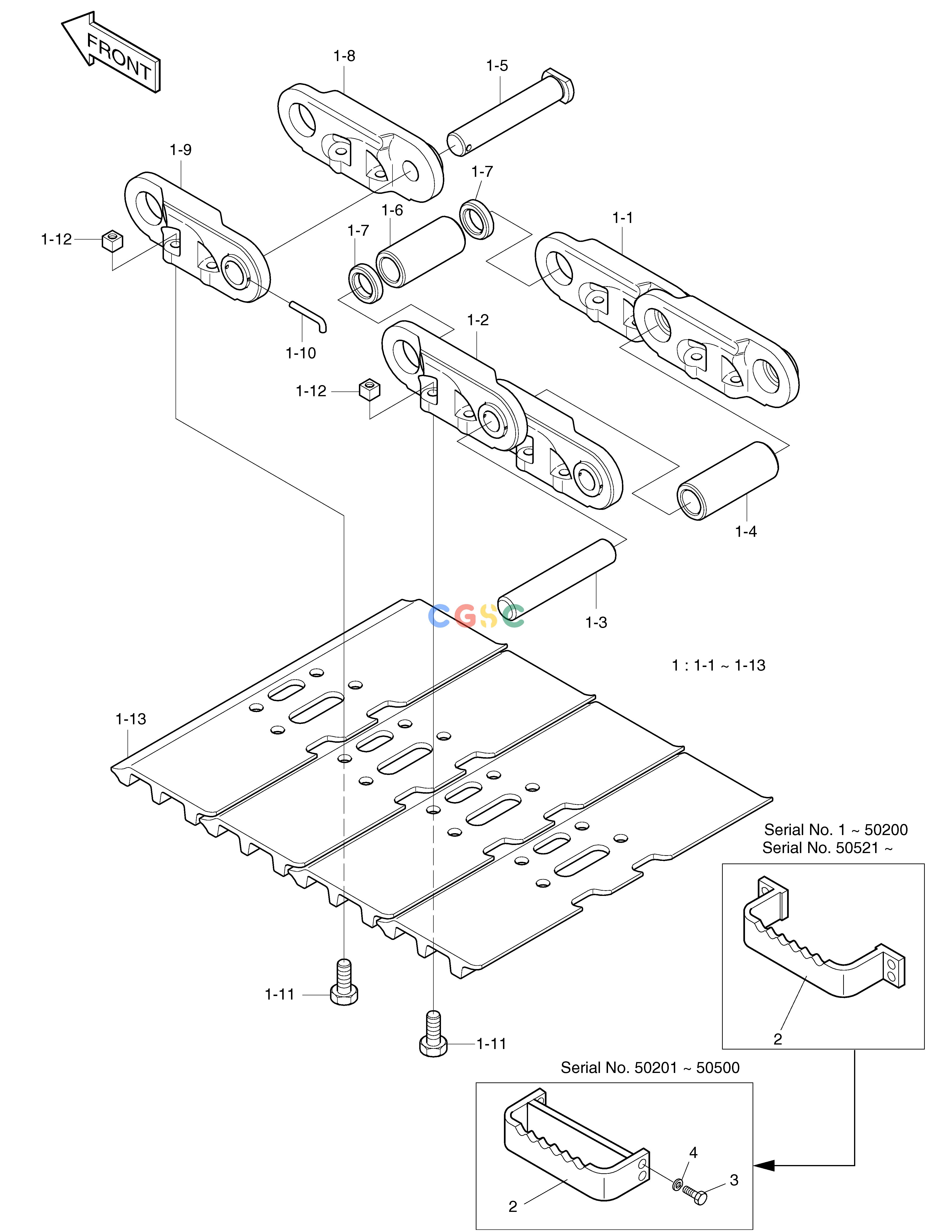 斗山零件查询TRACK SHOE ASS'Y-900-(S130LC-V) SOLAR 130LC-V Doosan parts catalog online